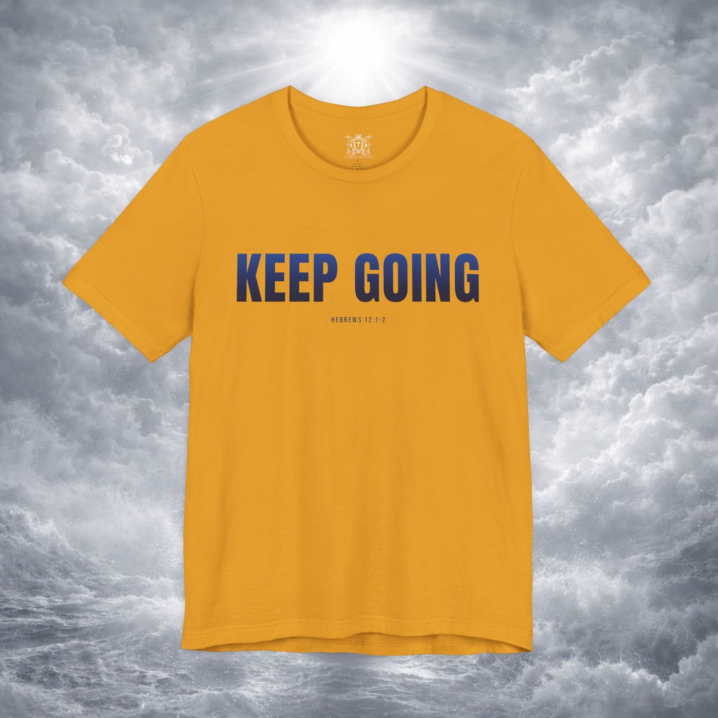 KEEP GOING Run With Endurance | Christian Tee | Hebrews 12: 1-2