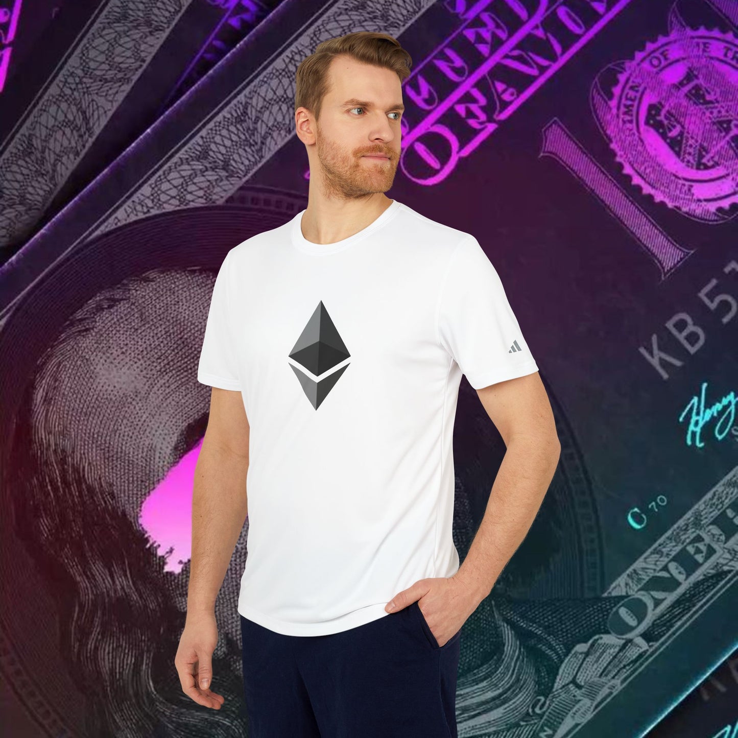 adidas® Unisex Sport T-shirt ( Ethereum - ETH ) big logo