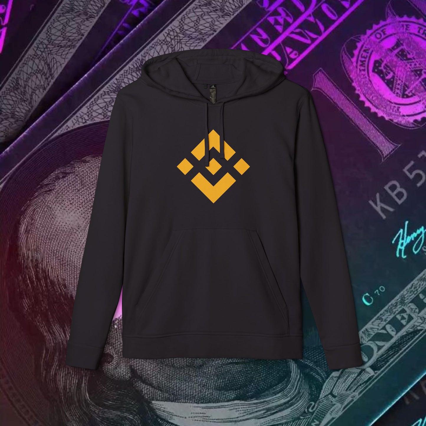 adidas® Unisex Fleece Hoodie (Binance - BNB) big logo