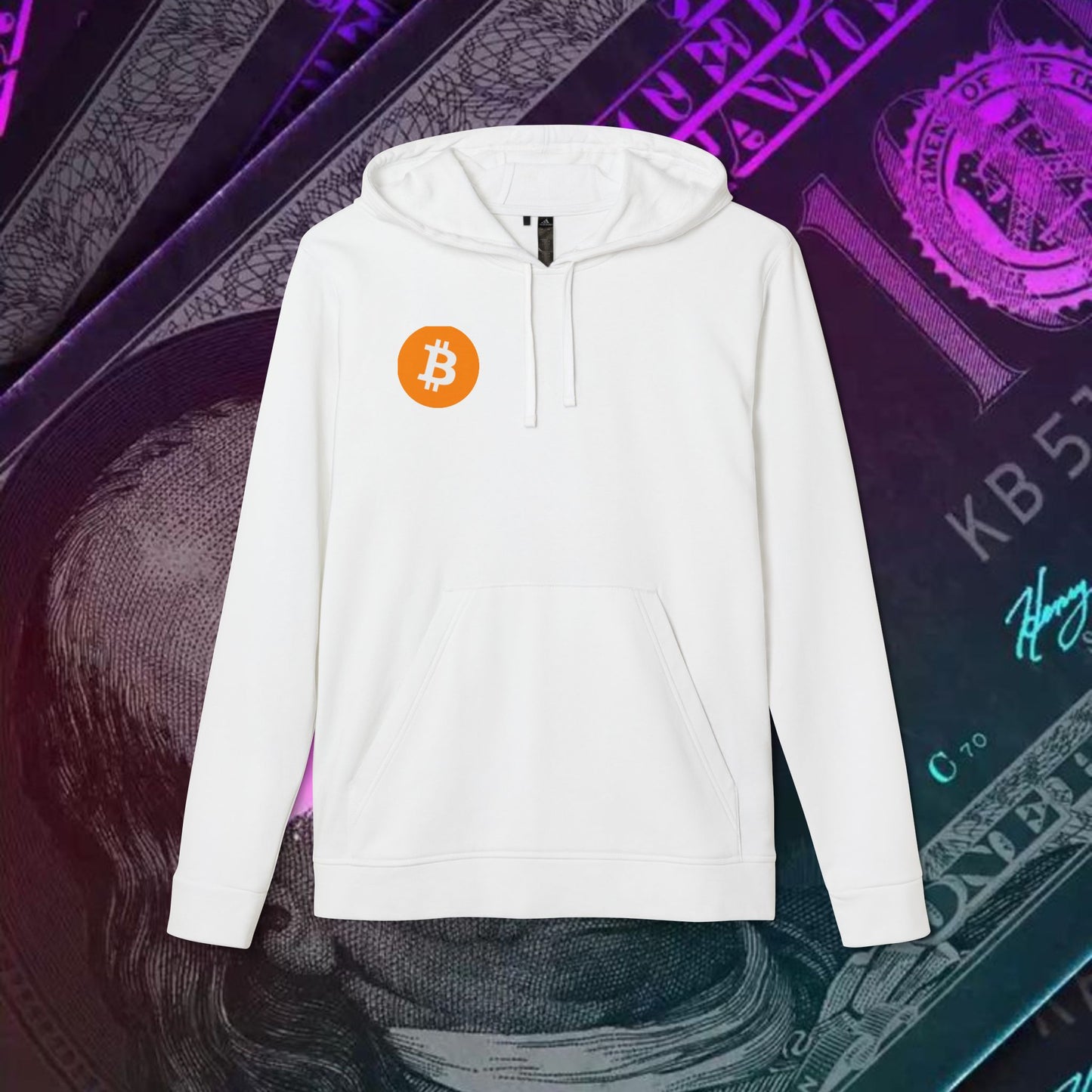 adidas® Unisex Fleece Hoodie (Bitcoin - BTC)