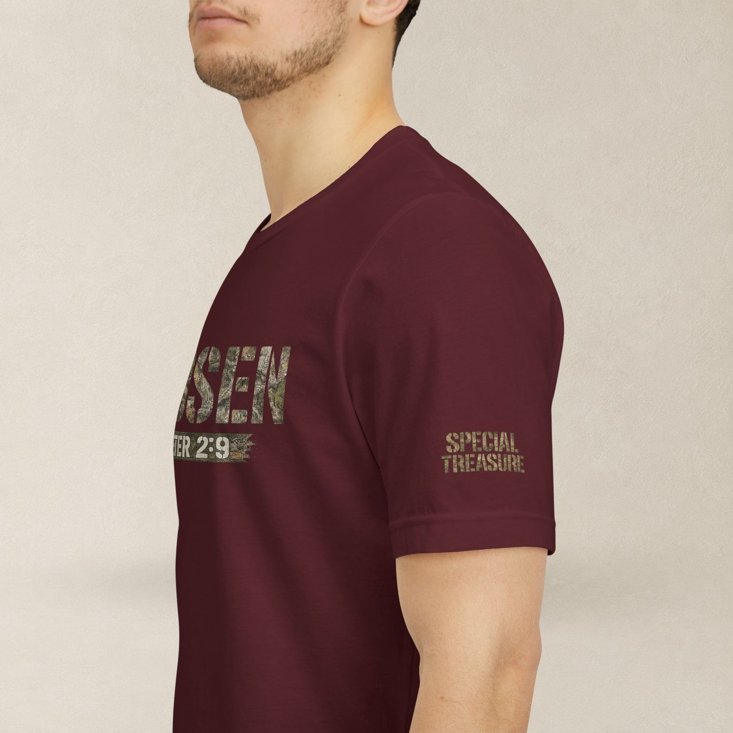 CHOSEN Camo Tee, Royal Priesthood, Special Treasure | 1 Peter 2:9 Christian Apparel