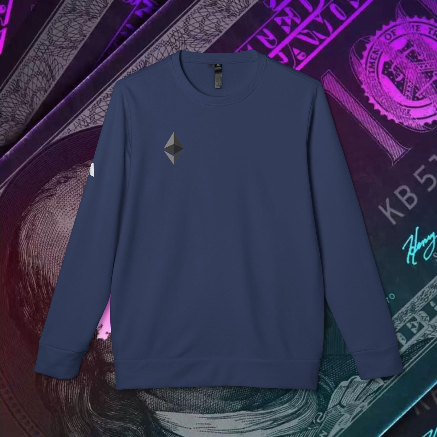 adidas® Unisex Fleece Crewneck Sweatshirt (Ethereum - ETH)