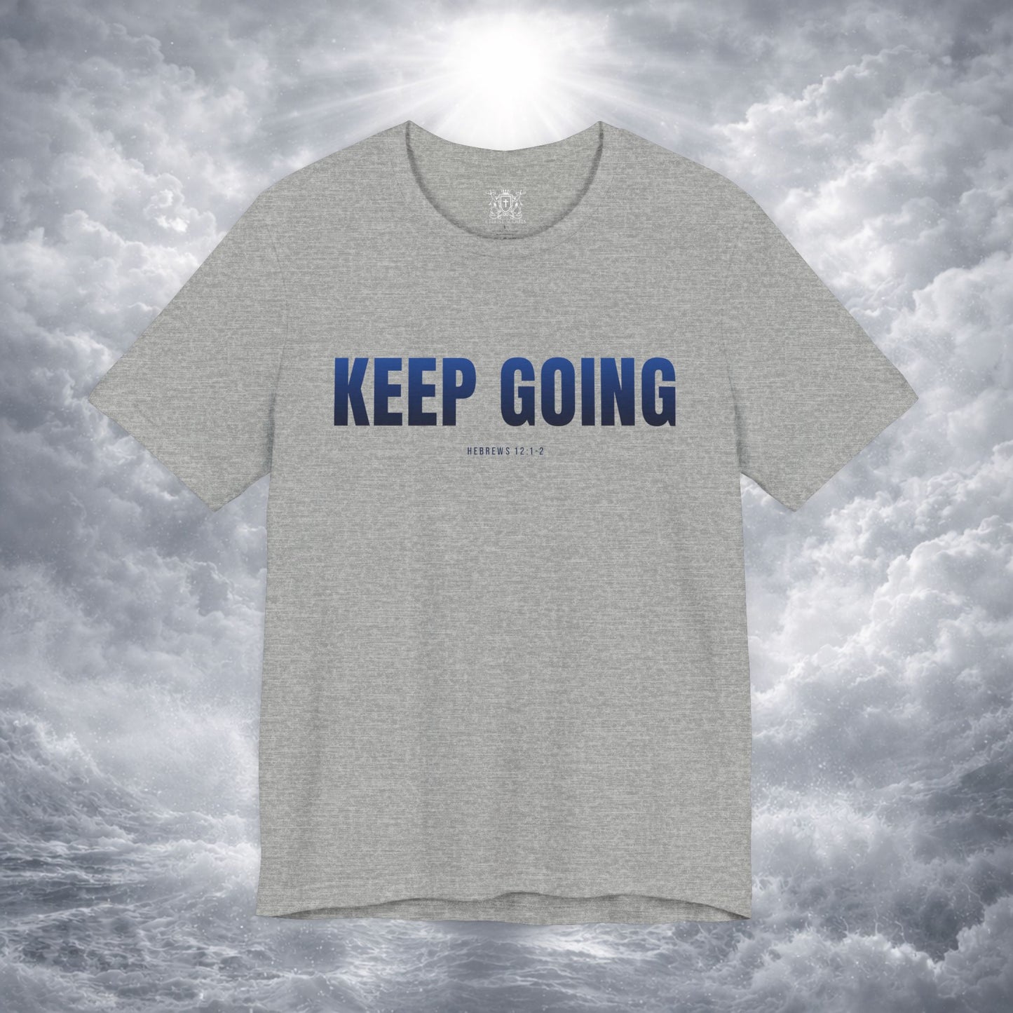 KEEP GOING Run With Endurance | Christian Tee | Hebrews 12: 1-2