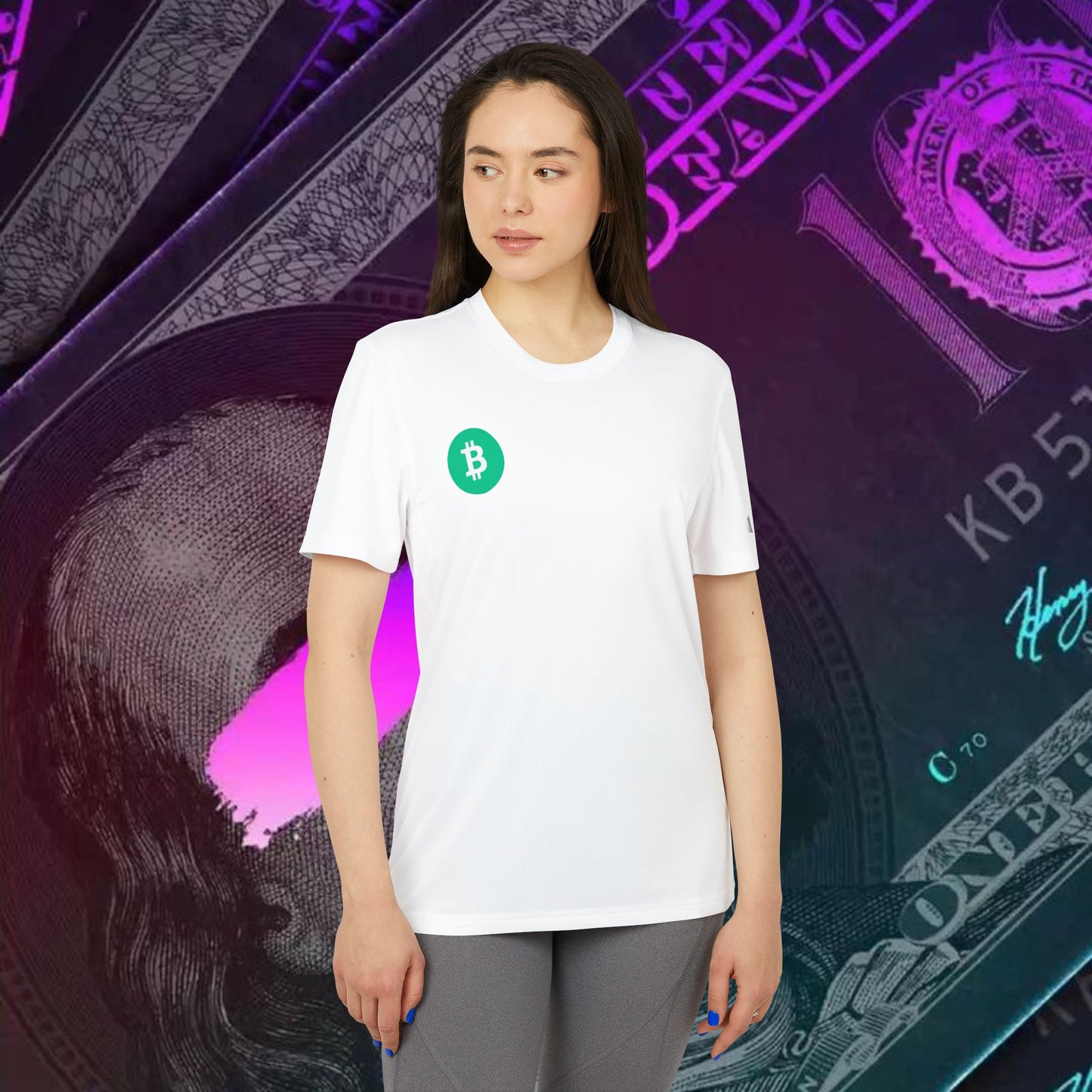 adidas® Unisex Sport T-shirt ( Bitcoin Cash - BCH )