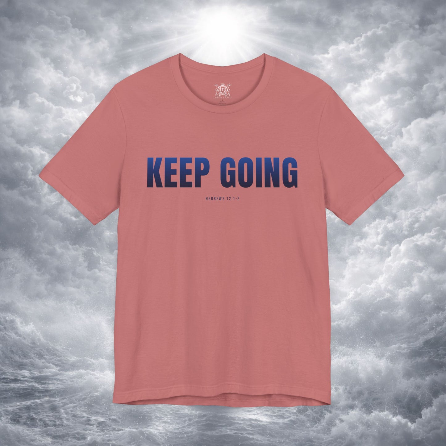 KEEP GOING Run With Endurance | Christian Tee | Hebrews 12: 1-2