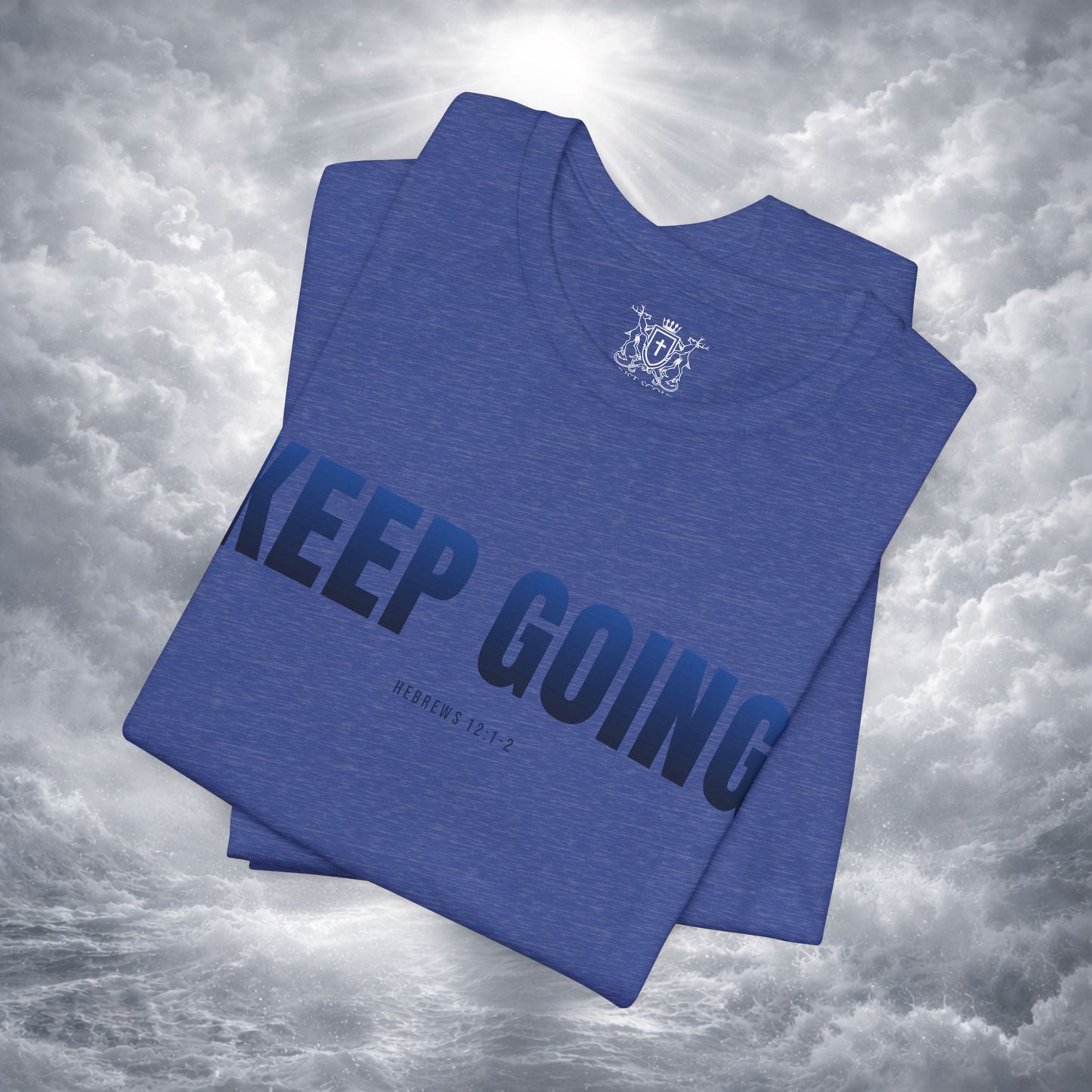 KEEP GOING Run With Endurance | Christian Tee | Hebrews 12: 1-2