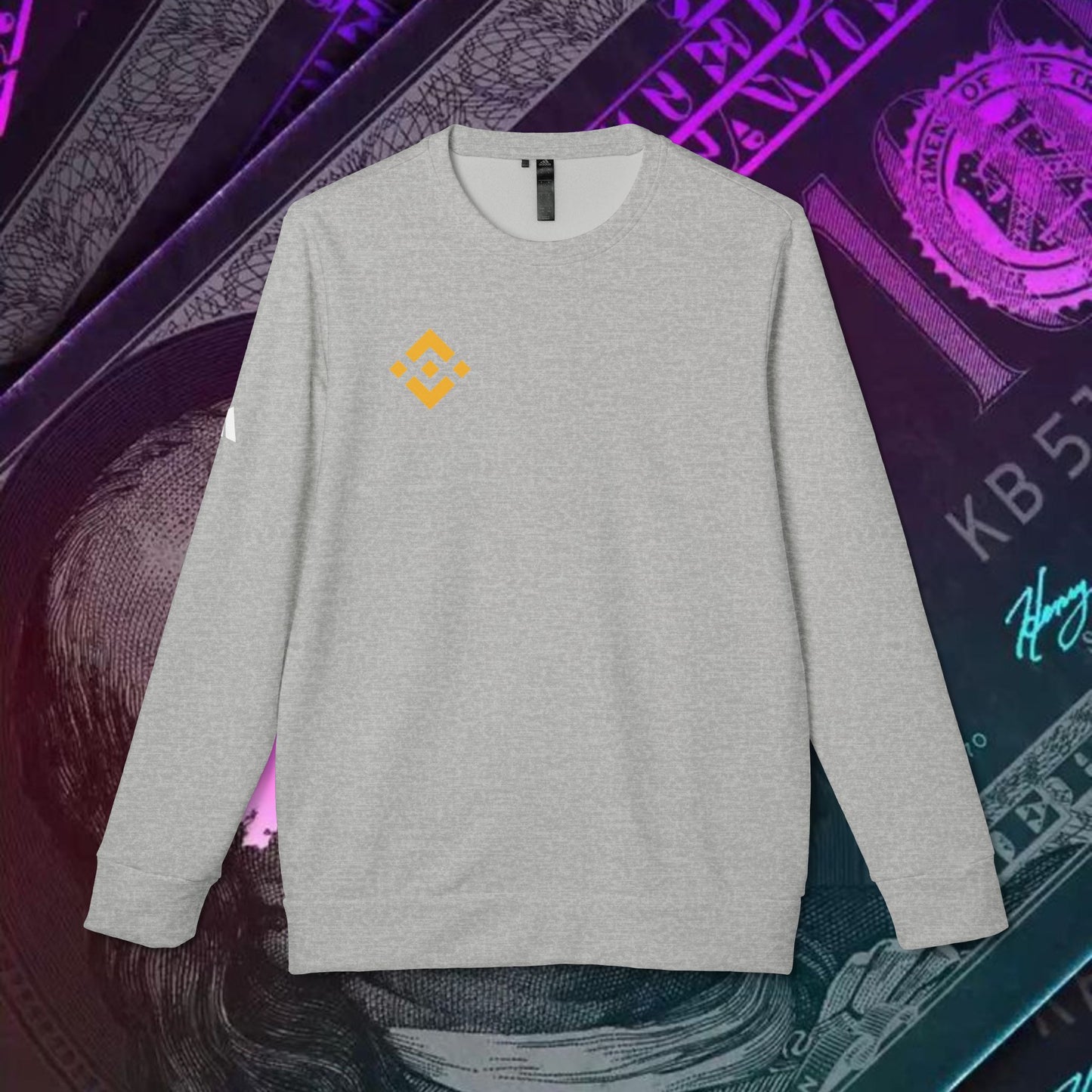 adidas® Unisex Fleece Crewneck Sweatshirt (Binance - BNB)