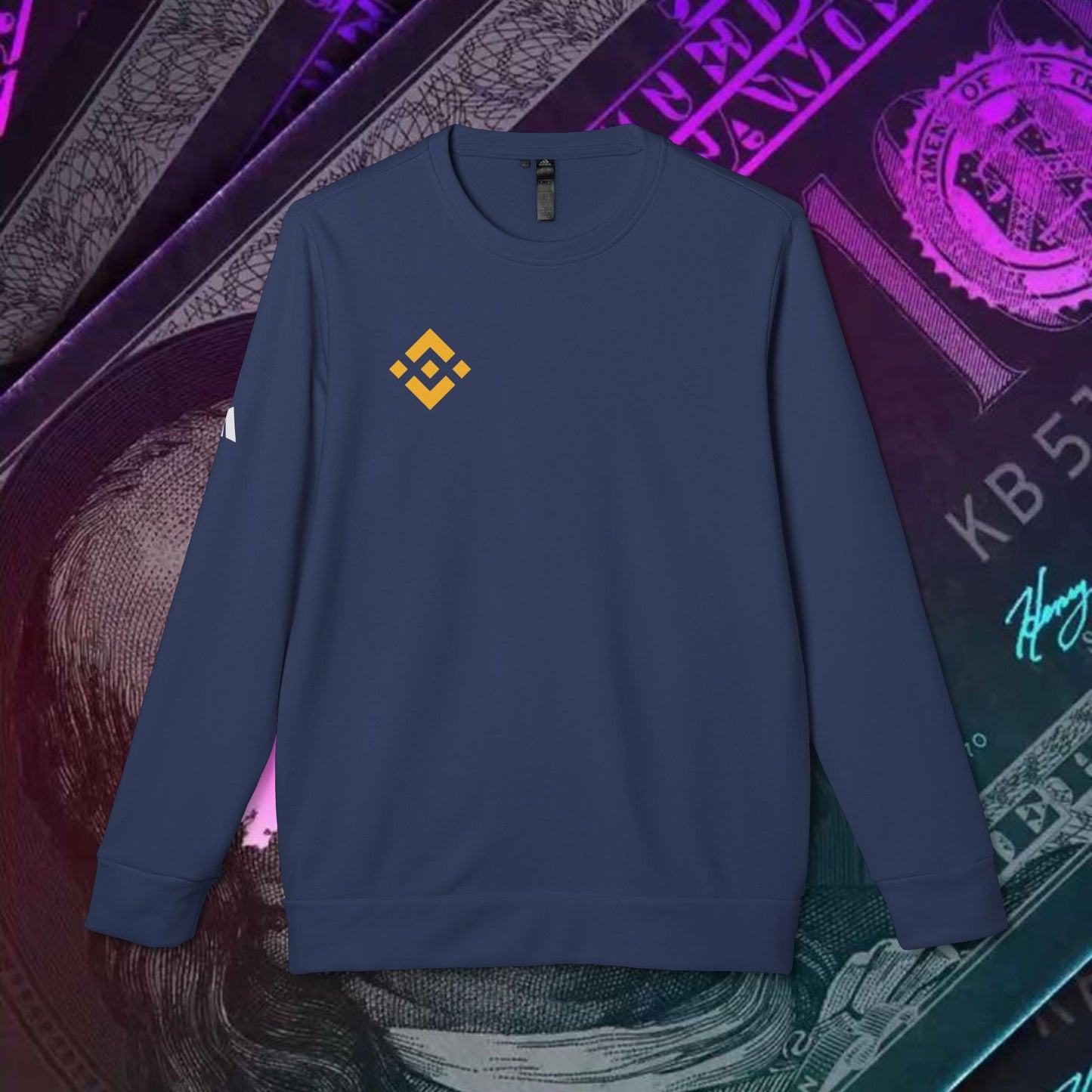 adidas® Unisex Fleece Crewneck Sweatshirt (Binance - BNB)