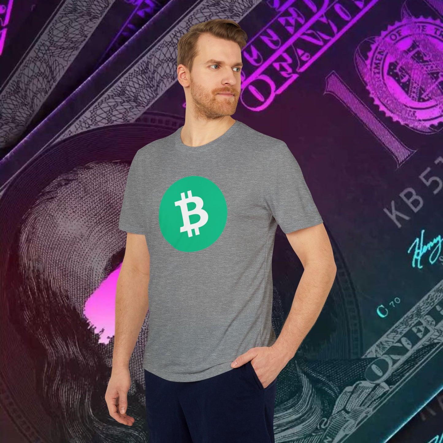 adidas® Unisex Sport T-shirt ( Bitcoin Cash - BCH ) big logo