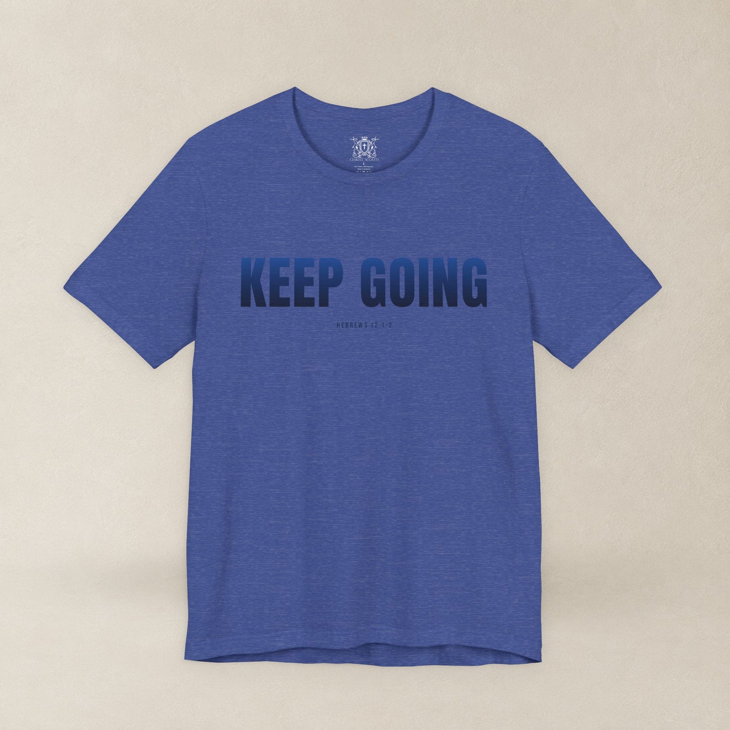 KEEP GOING Run With Endurance | Christian Tee | Hebrews 12: 1-2