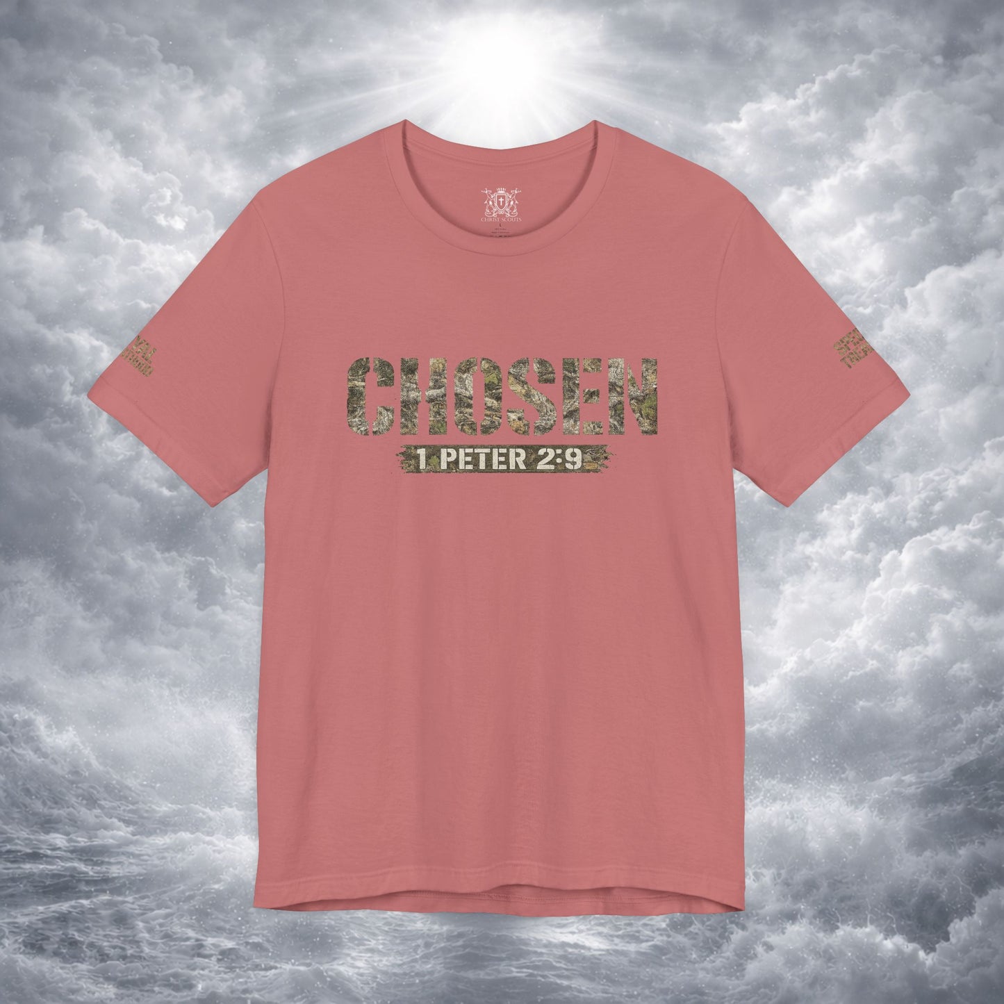 CHOSEN Camo Tee, Royal Priesthood, Special Treasure | 1 Peter 2:9 Christian Apparel
