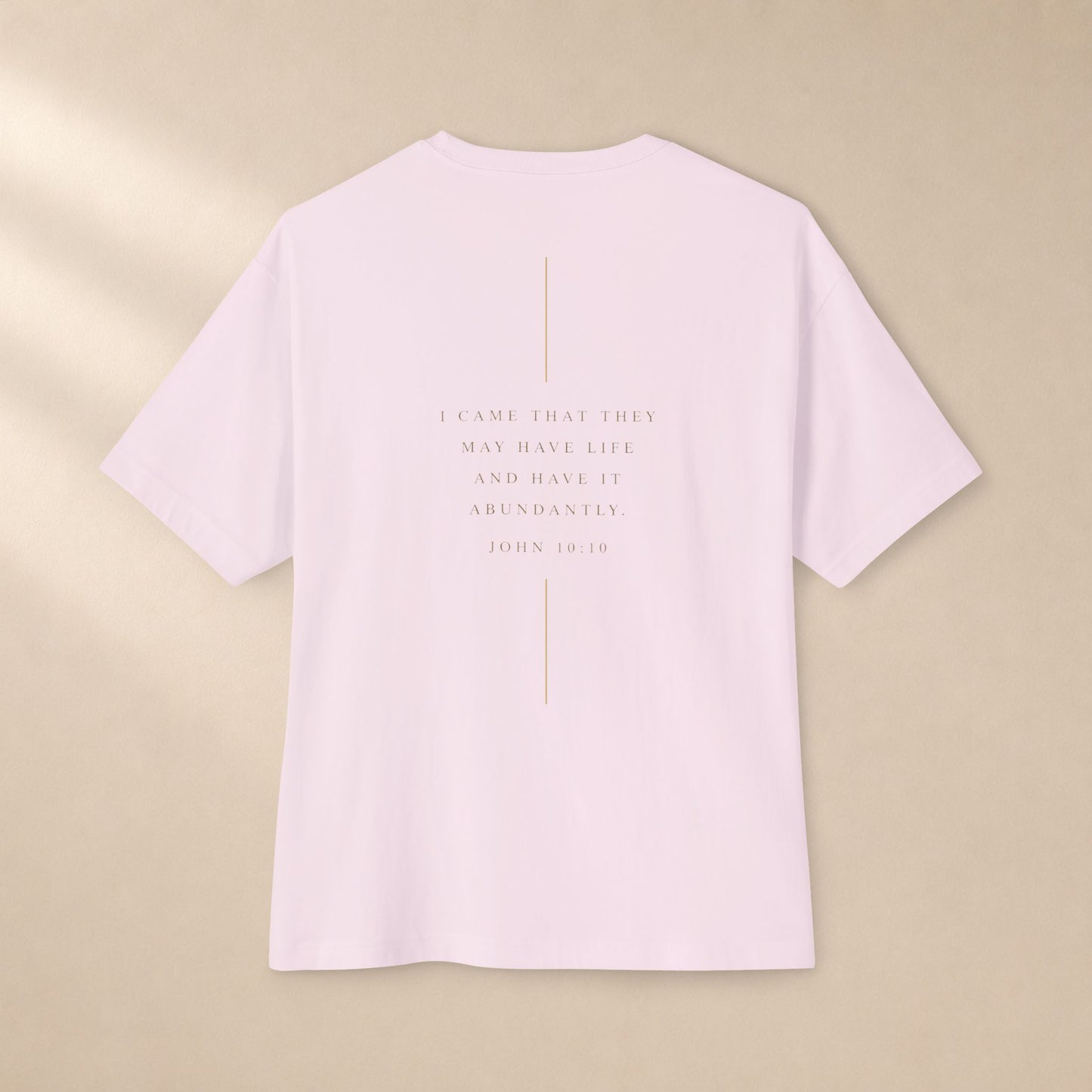 Abundant Life Oversized Boxy Tee | John 10:10 Christian Shirt | Have Life Abundantly
