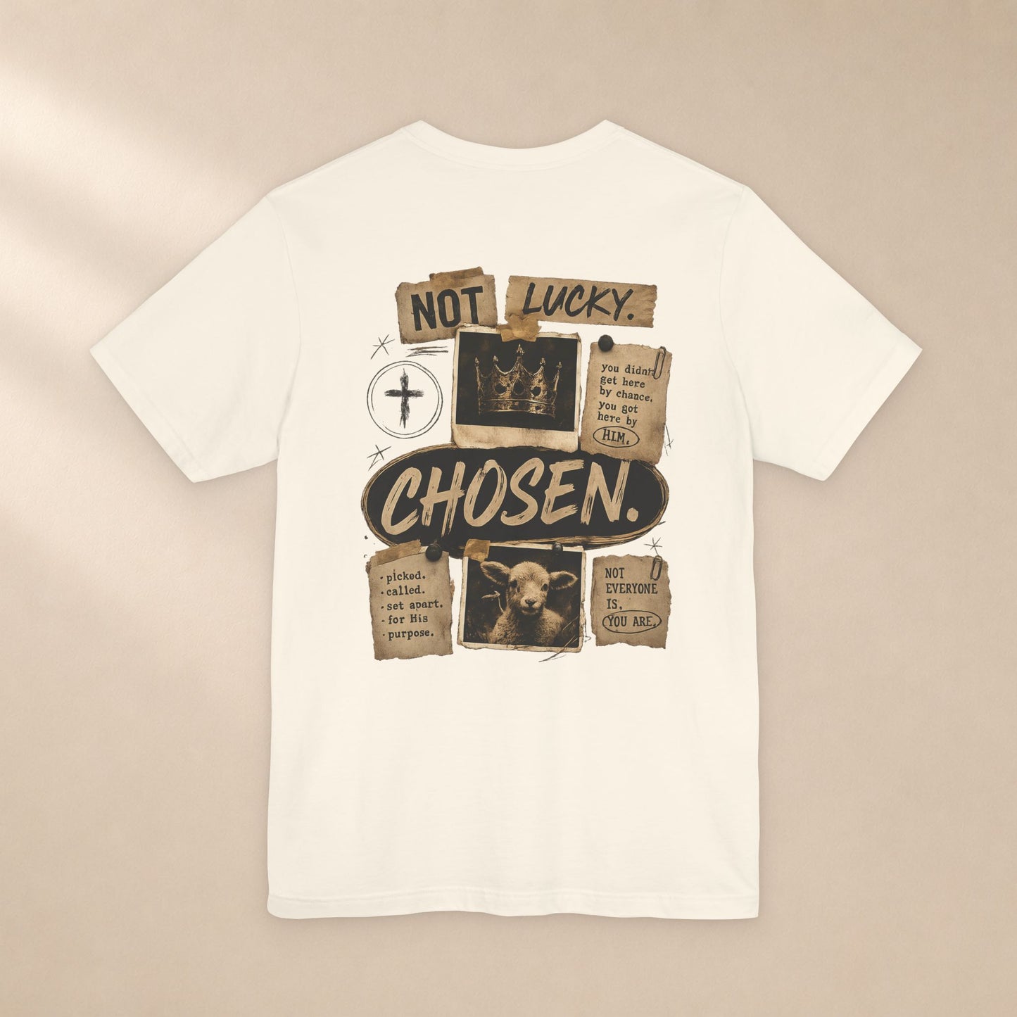 Not Lucky. Chosen. | Christian Graphic Tee | 1 Peter 2:9