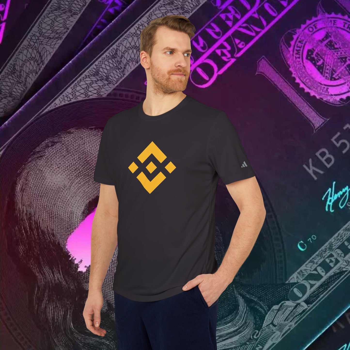 adidas® Unisex Sport T-shirt ( Binance - BNB ) big logo