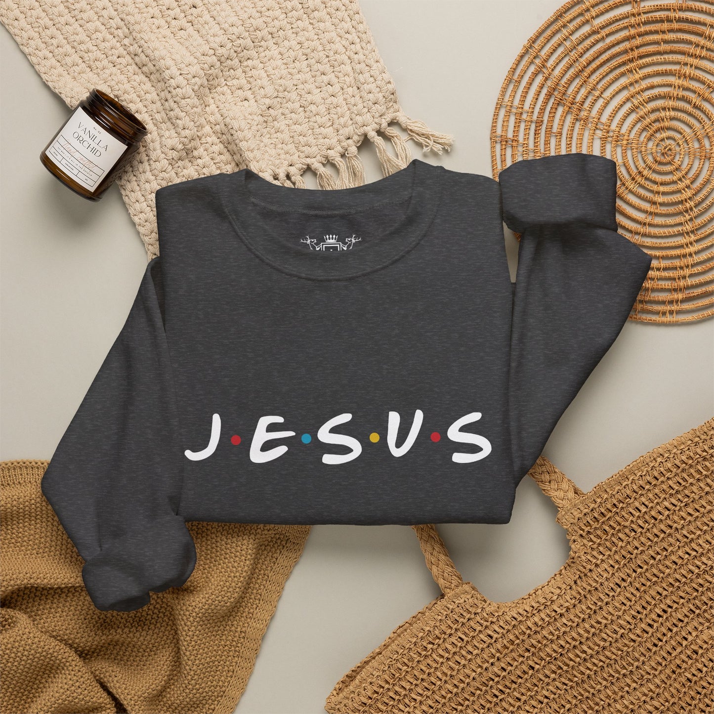 JESUS Crewneck Sweatshirt | Christian Streetwear | Faith Apparel