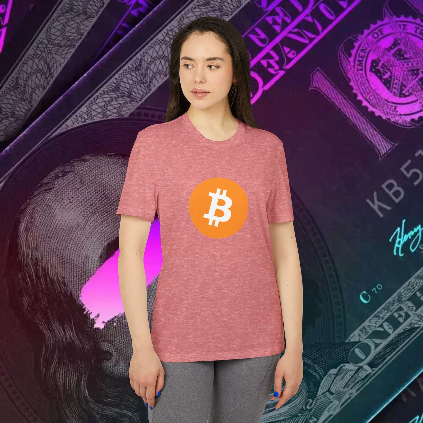 adidas® Unisex Sport T-shirt ( Bitcoin - BTC ) big logo