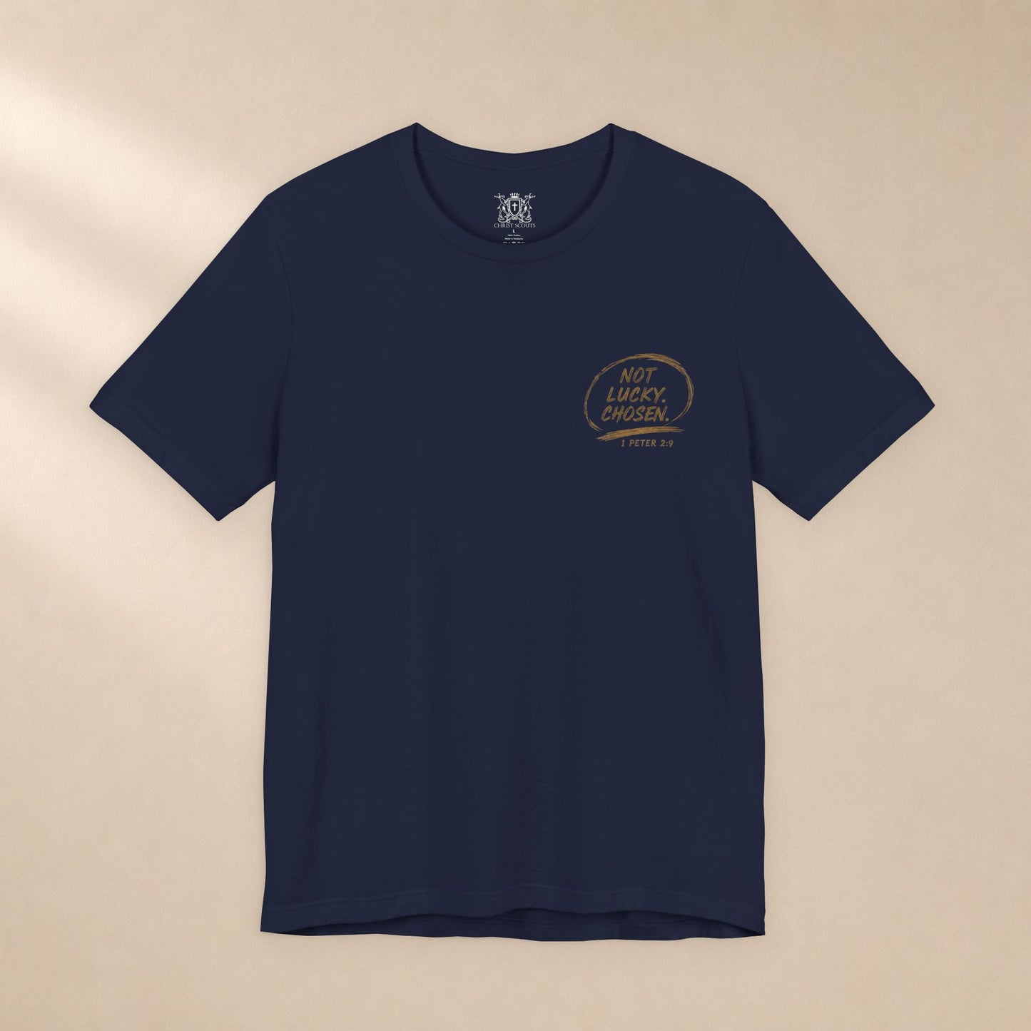 Not Lucky. Chosen. | Christian Graphic Tee | 1 Peter 2:9