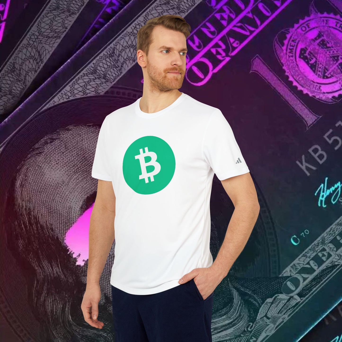 adidas® Unisex Sport T-shirt ( Bitcoin Cash - BCH ) big logo