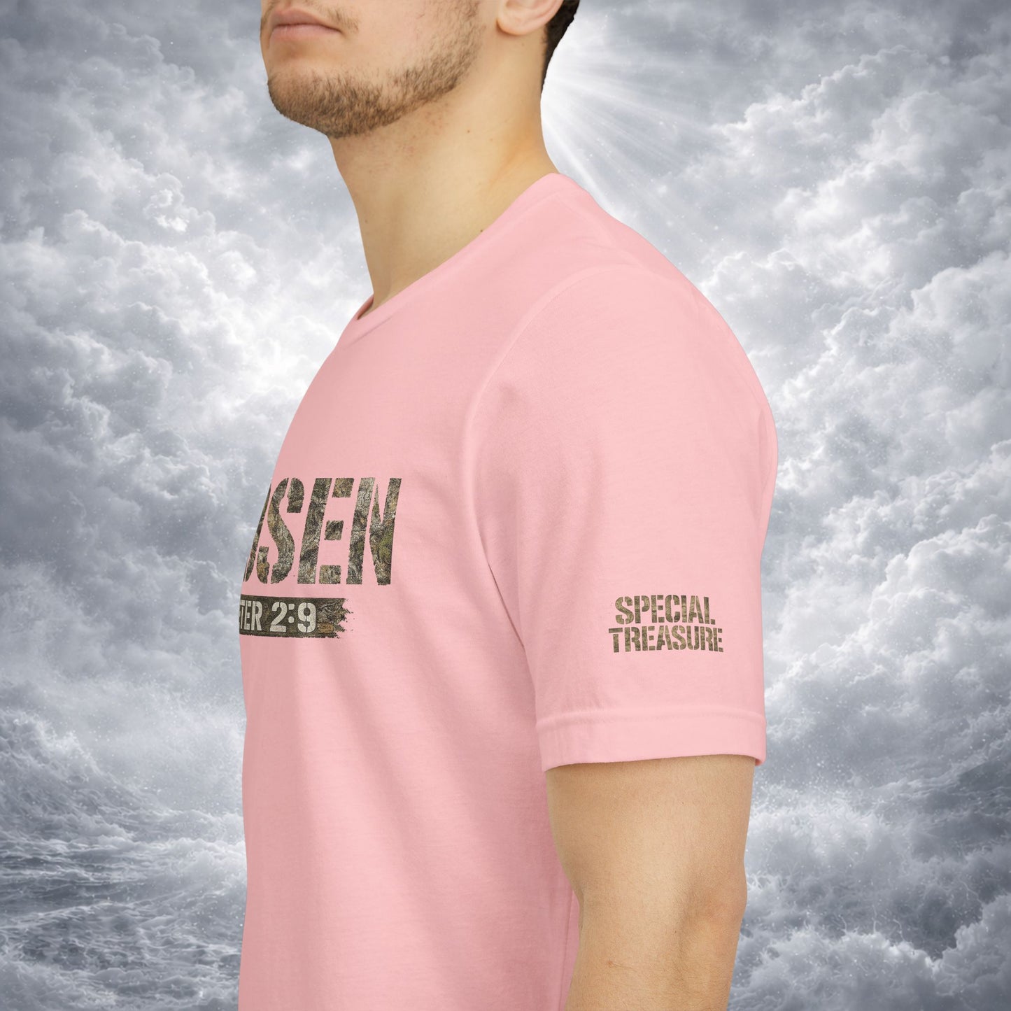 CHOSEN Camo Tee, Royal Priesthood, Special Treasure | 1 Peter 2:9 Christian Apparel