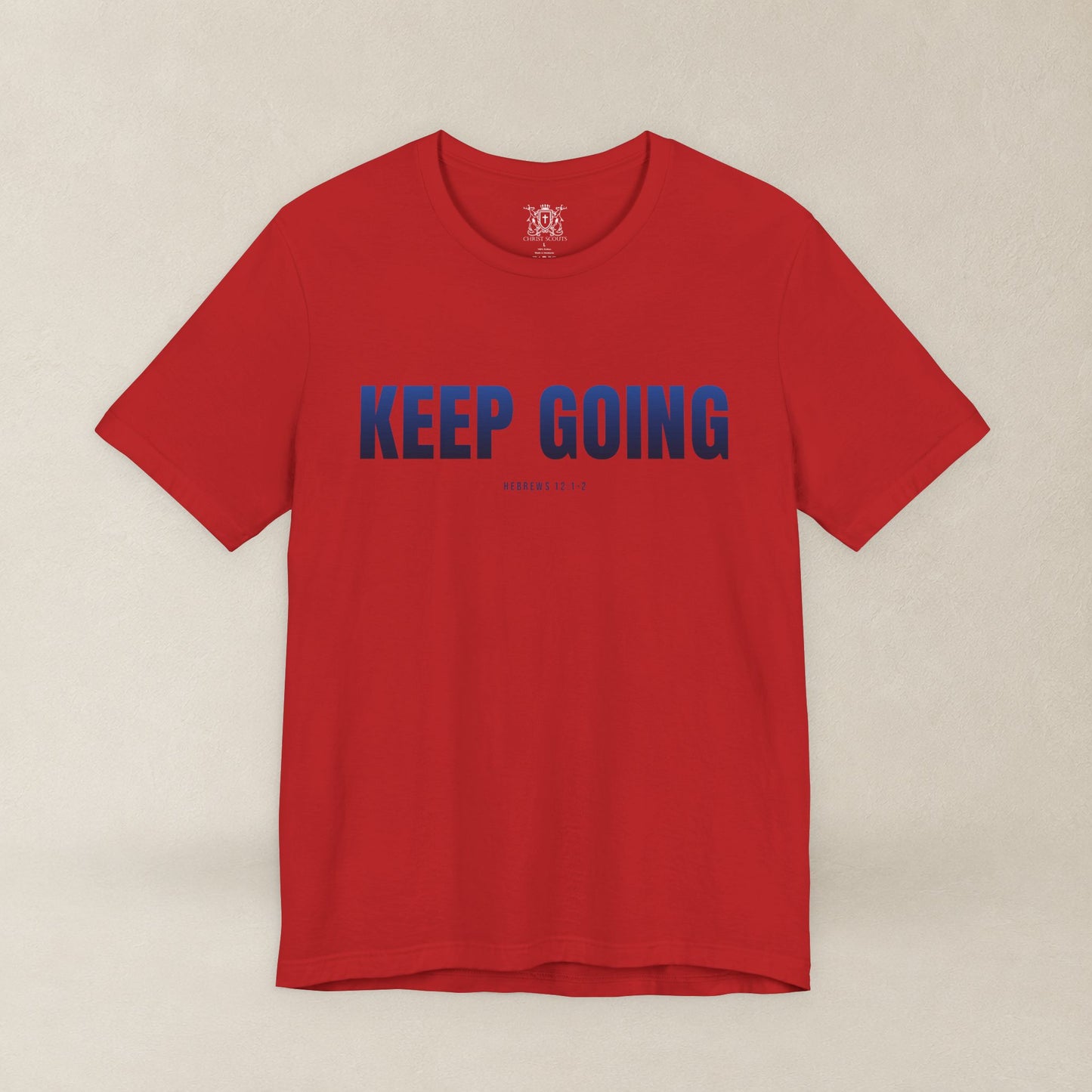 KEEP GOING Run With Endurance | Christian Tee | Hebrews 12: 1-2