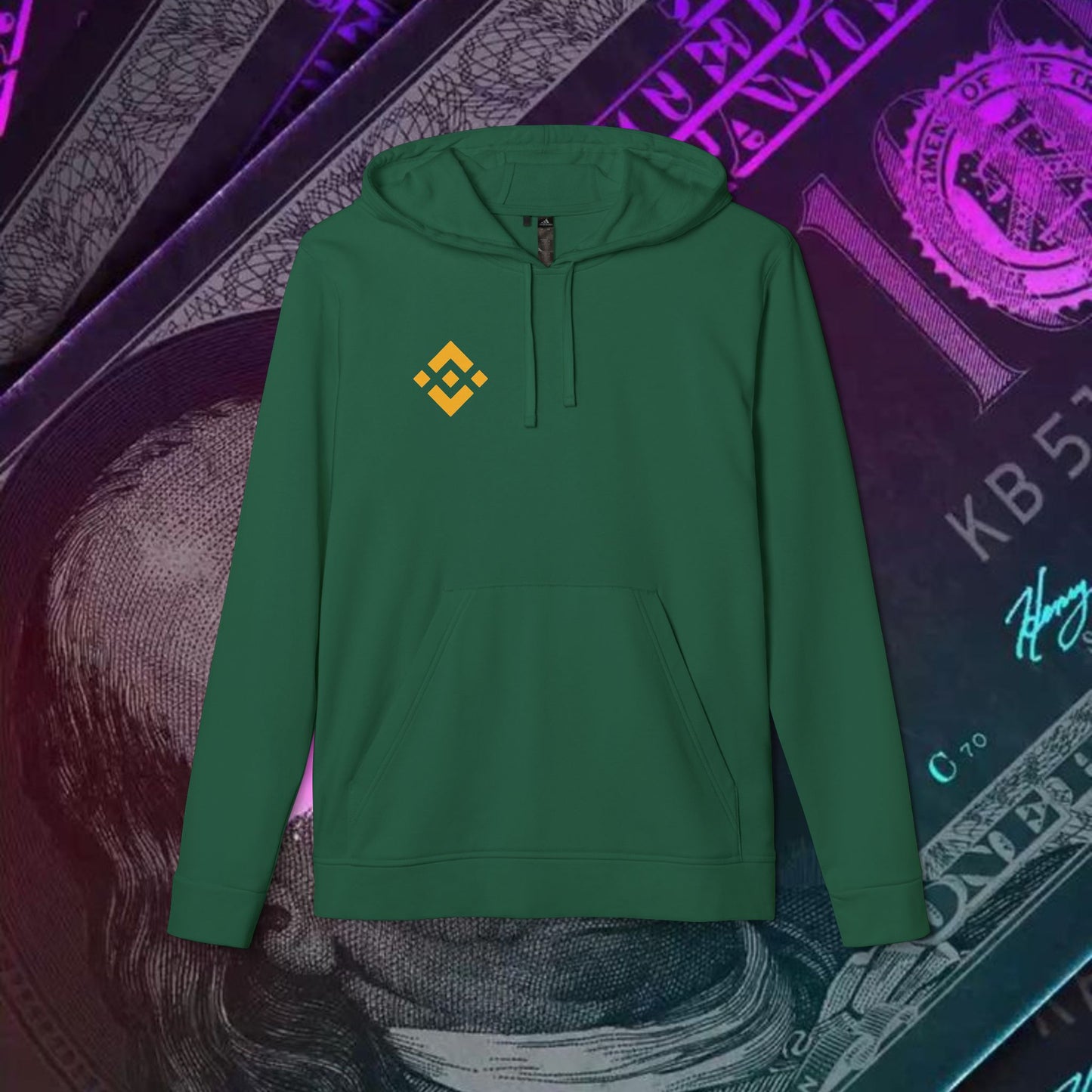 adidas® Unisex Fleece Hoodie (Binance - BNB)