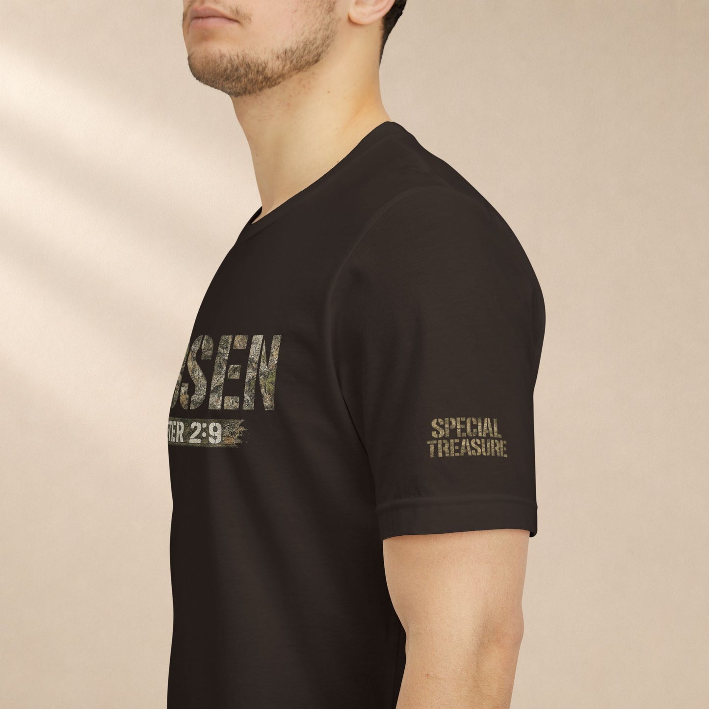 CHOSEN Camo Tee, Royal Priesthood, Special Treasure | 1 Peter 2:9 Christian Apparel