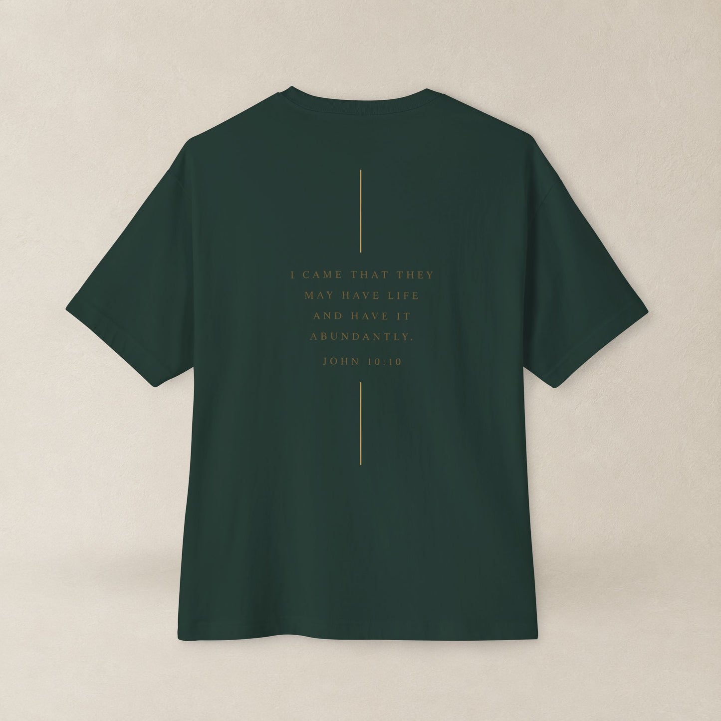 Abundant Life Oversized Boxy Tee | John 10:10 Christian Shirt | Have Life Abundantly
