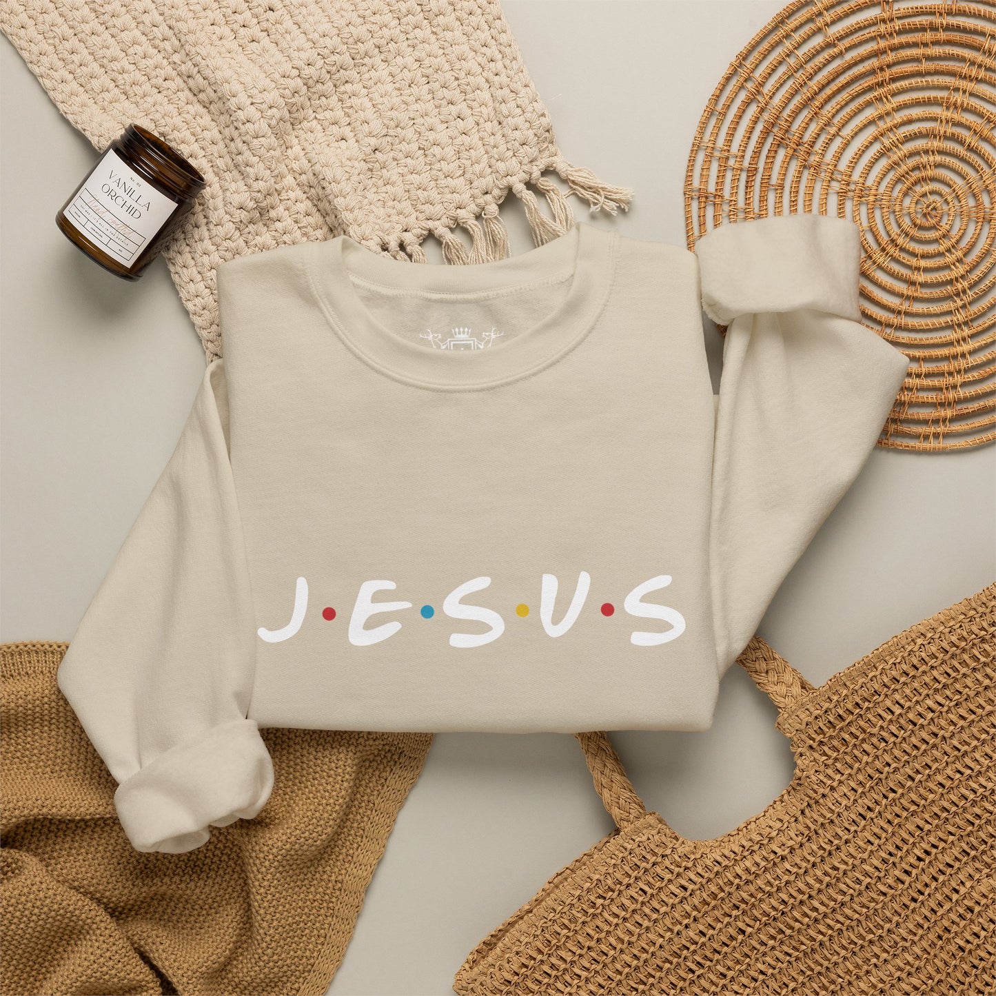 JESUS Crewneck Sweatshirt | Christian Streetwear | Faith Apparel