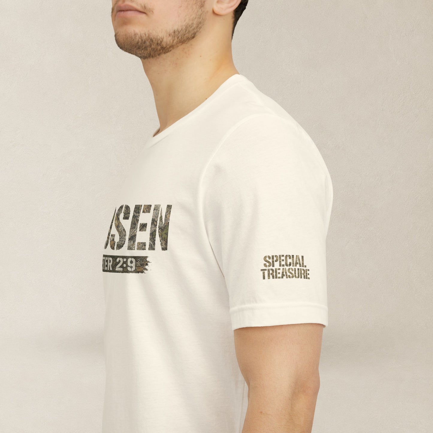 CHOSEN Camo Tee, Royal Priesthood, Special Treasure | 1 Peter 2:9 Christian Apparel