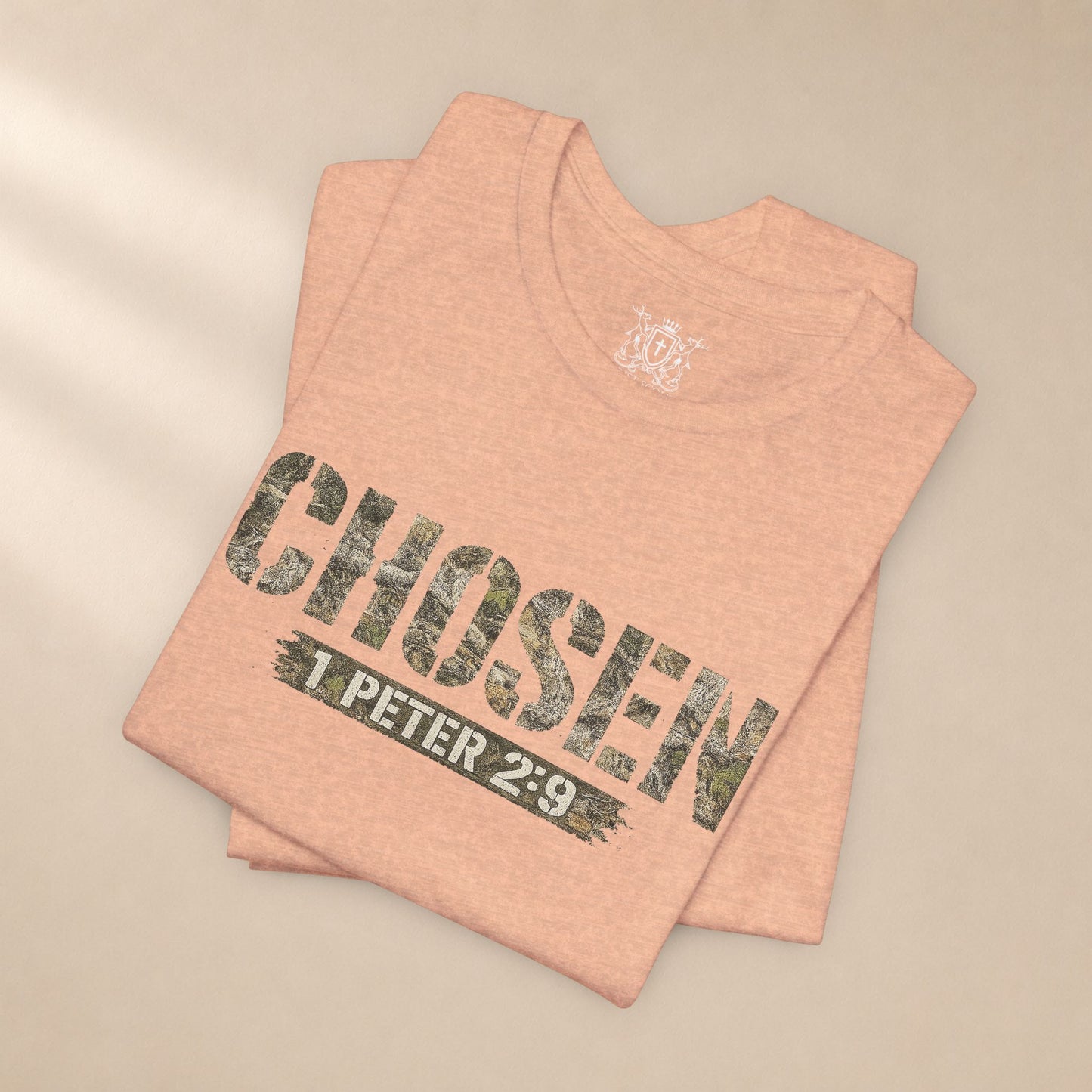 CHOSEN Camo Tee, Royal Priesthood, Special Treasure | 1 Peter 2:9 Christian Apparel