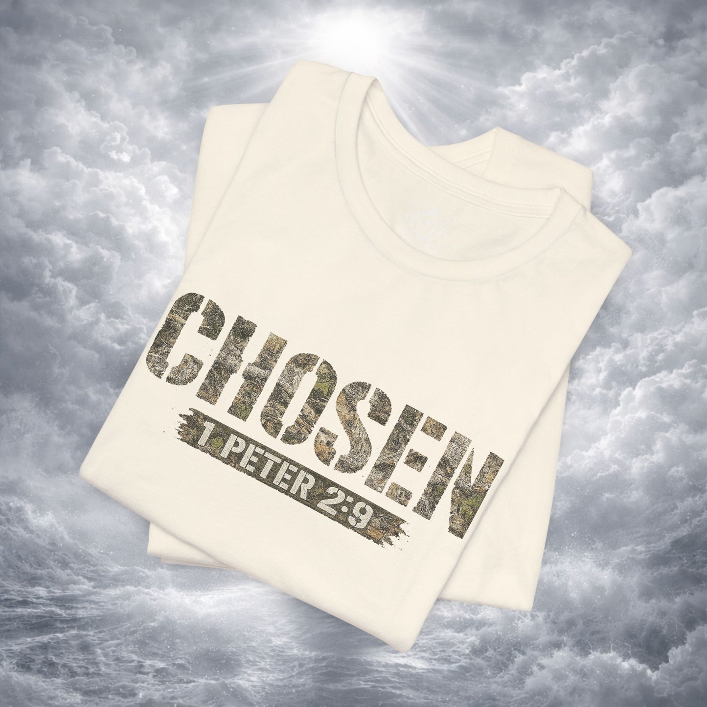 CHOSEN Camo Tee, Royal Priesthood, Special Treasure | 1 Peter 2:9 Christian Apparel