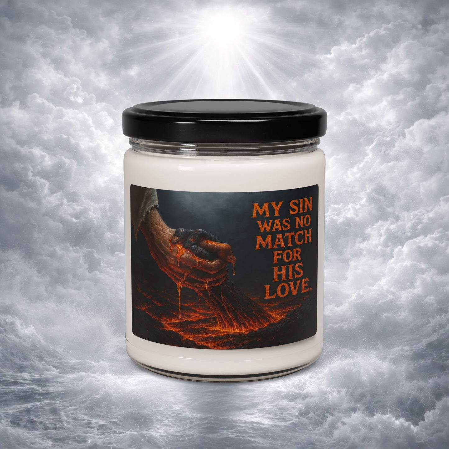 SOY CANDLE - MY SIN WAS NO MATCH FOR HIS LOVE