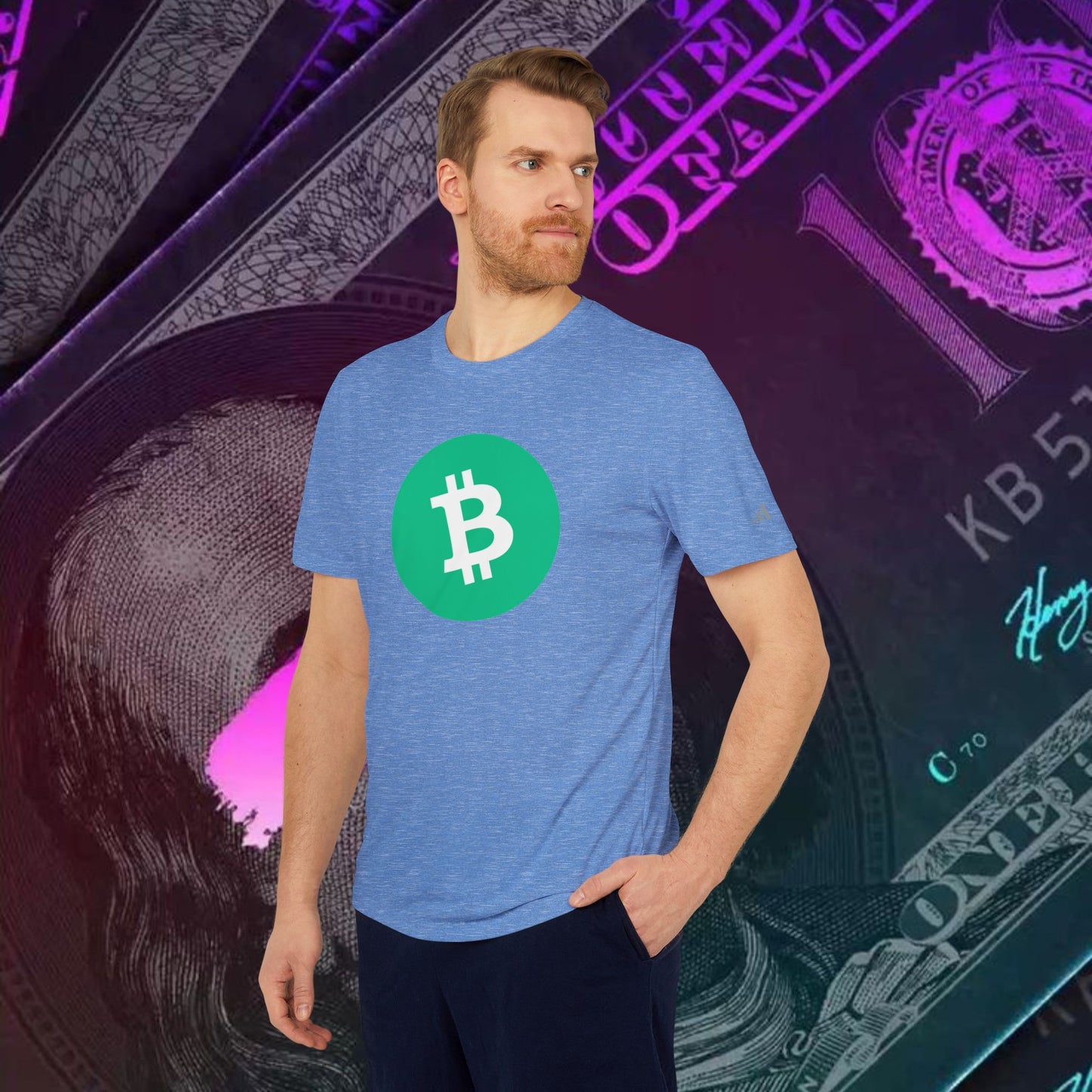 adidas® Unisex Sport T-shirt ( Bitcoin Cash - BCH ) big logo