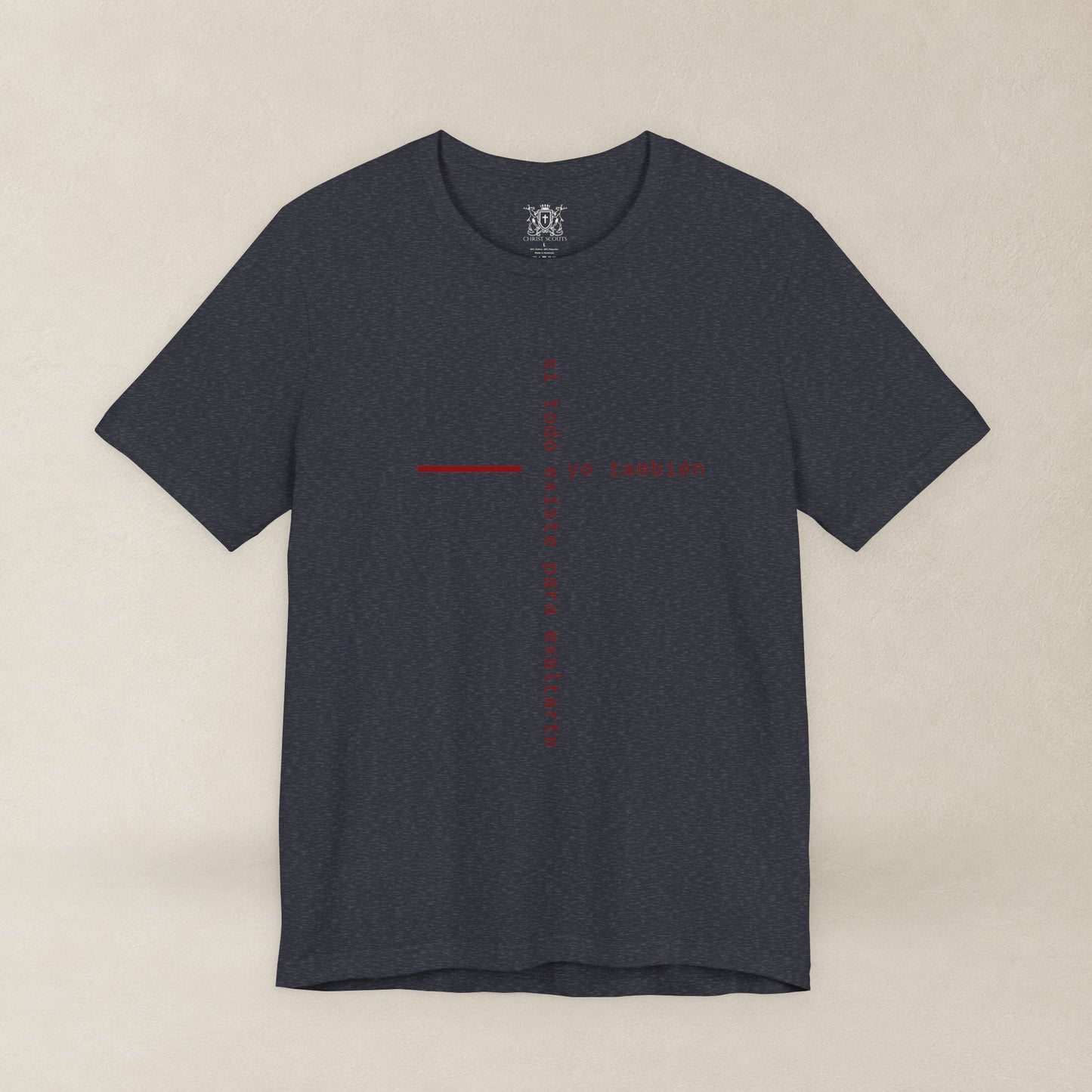 Yo También — Apocalipsis 4:11 Camiseta Cristiana Cruz Tipográfica | Christ Scouts