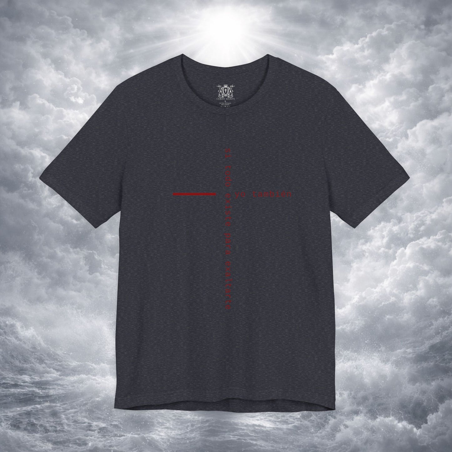Yo También — Apocalipsis 4:11 Camiseta Cristiana Cruz Tipográfica | Christ Scouts