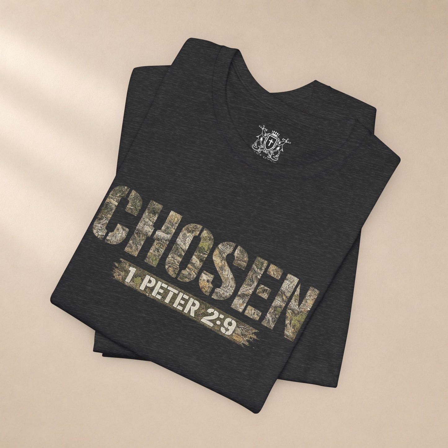 CHOSEN Camo Tee, Royal Priesthood, Special Treasure | 1 Peter 2:9 Christian Apparel