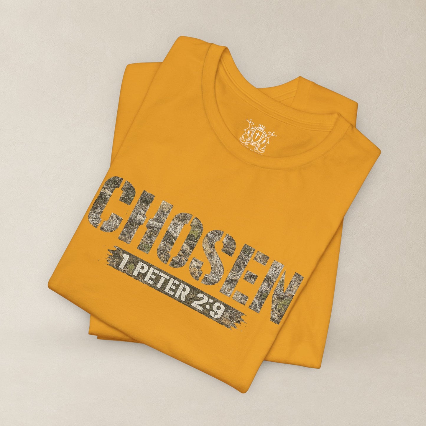 CHOSEN Camo Tee, Royal Priesthood, Special Treasure | 1 Peter 2:9 Christian Apparel
