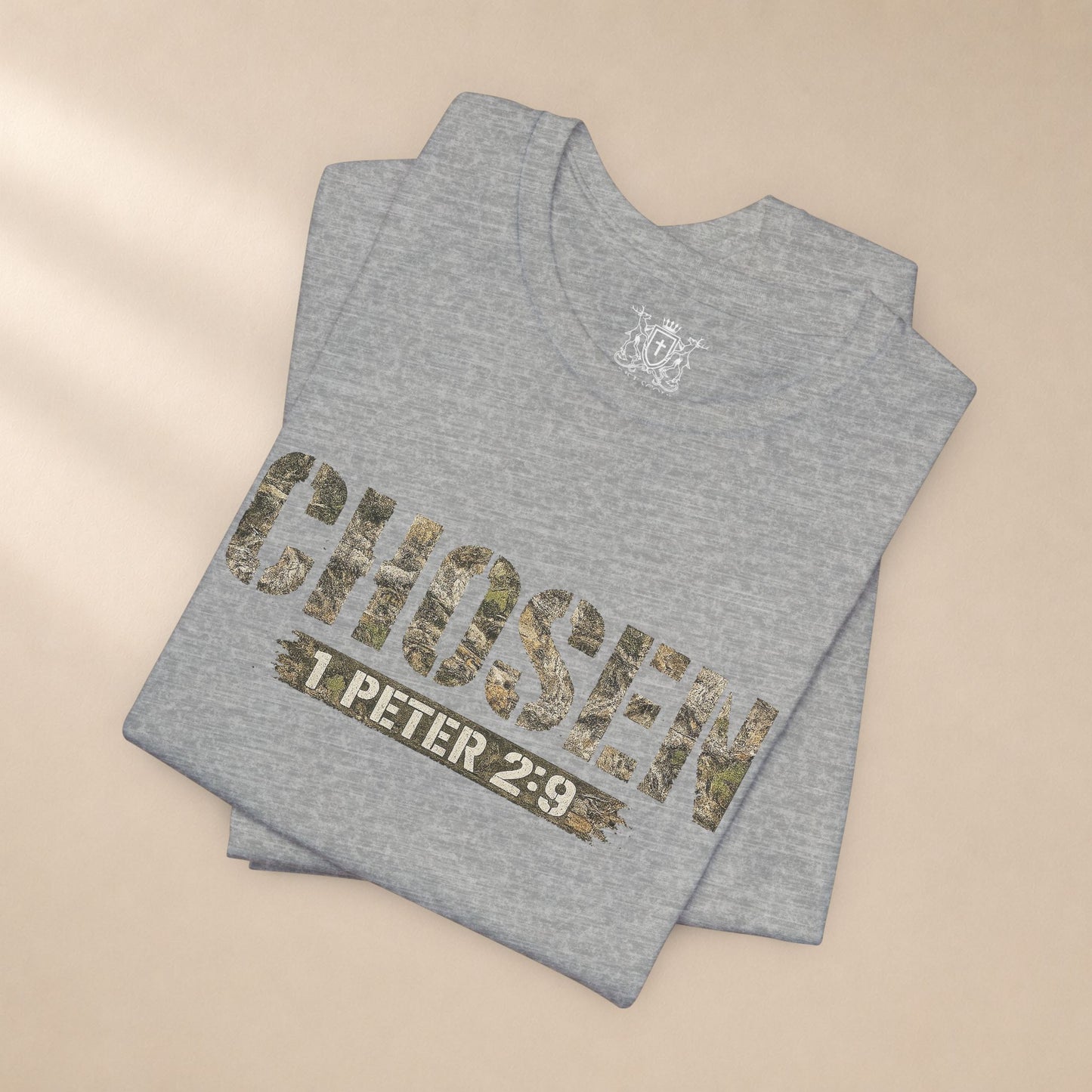 CHOSEN Camo Tee, Royal Priesthood, Special Treasure | 1 Peter 2:9 Christian Apparel