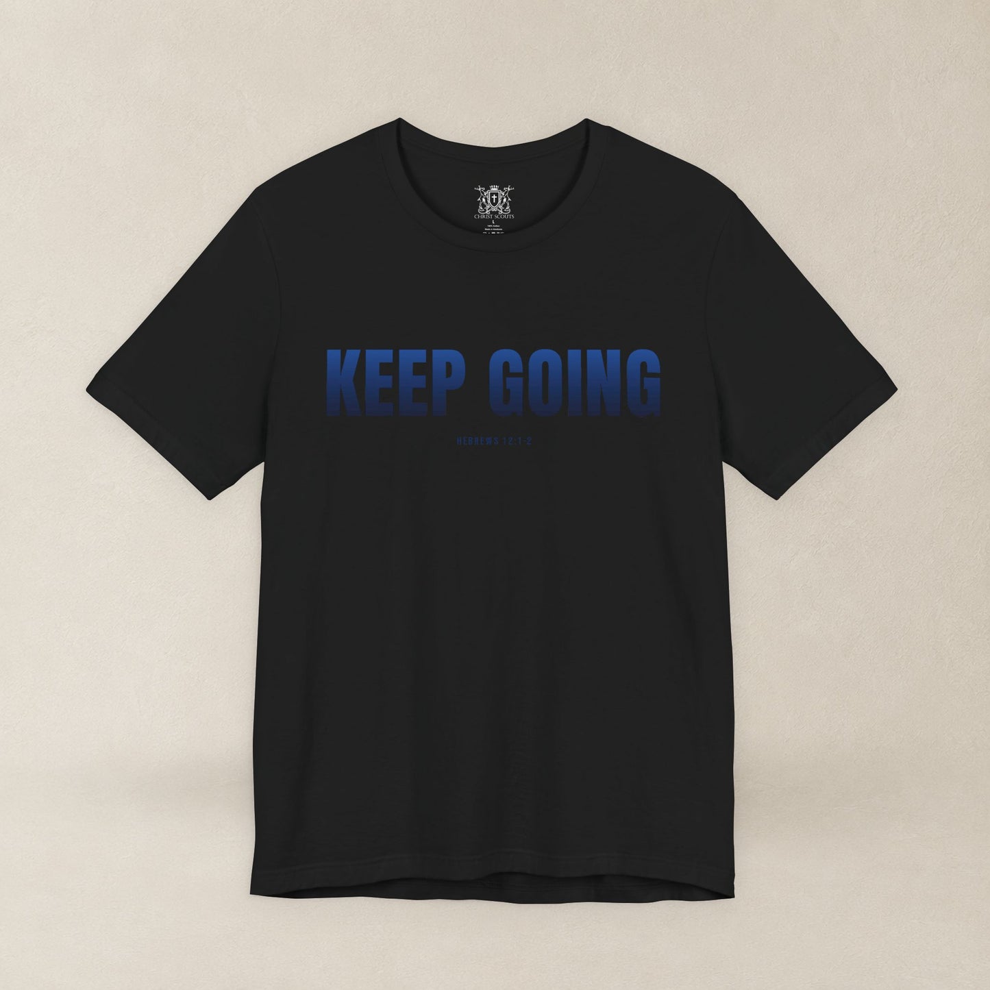 KEEP GOING Run With Endurance | Christian Tee | Hebrews 12: 1-2