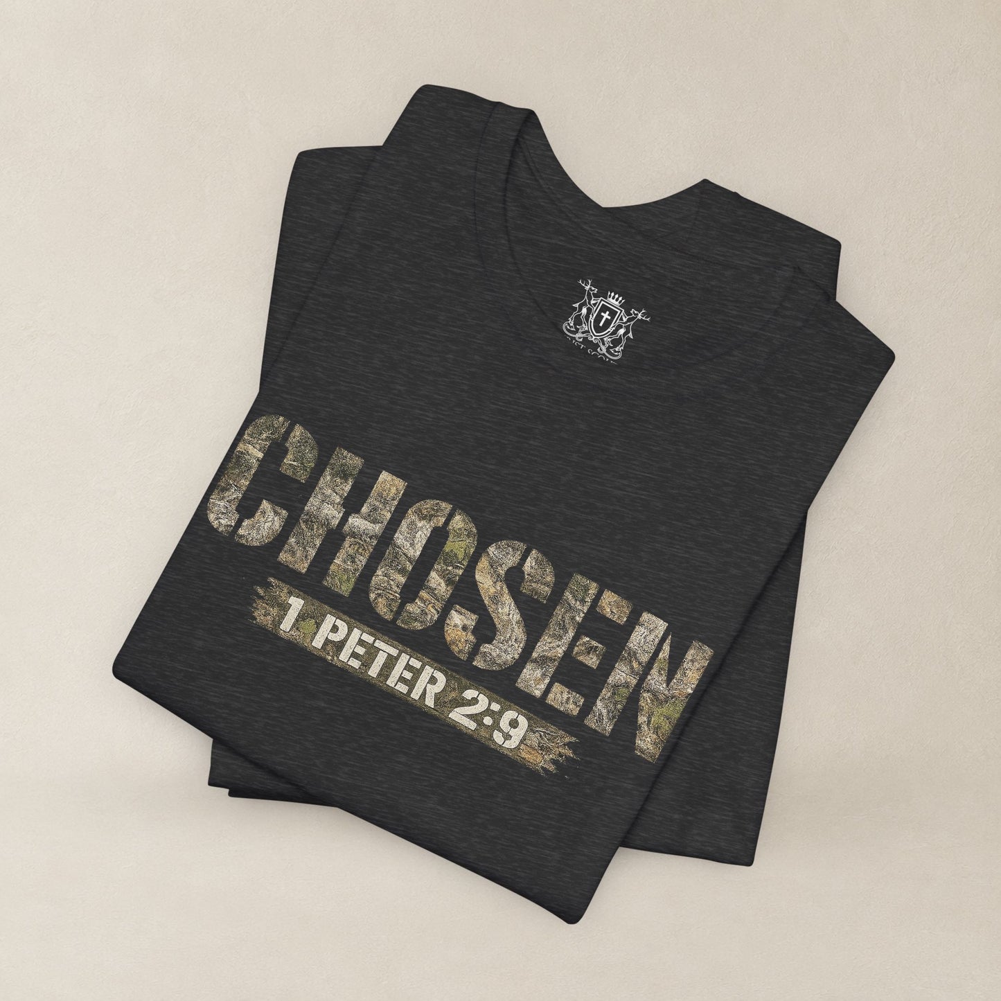 CHOSEN Camo Tee, Royal Priesthood, Special Treasure | 1 Peter 2:9 Christian Apparel