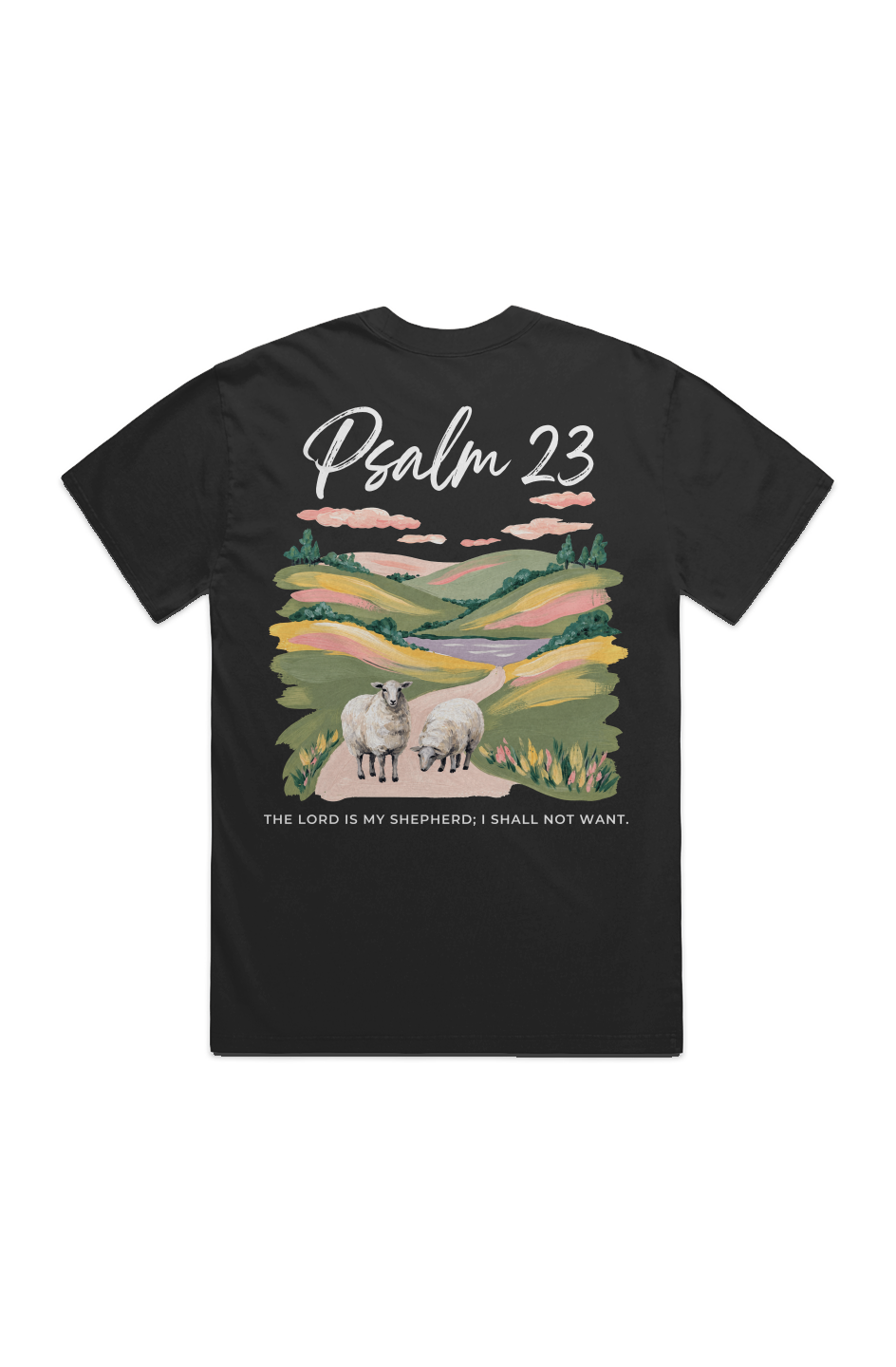 Psalm 23 Oversized Faded Tee The Lord Is My Shepherd