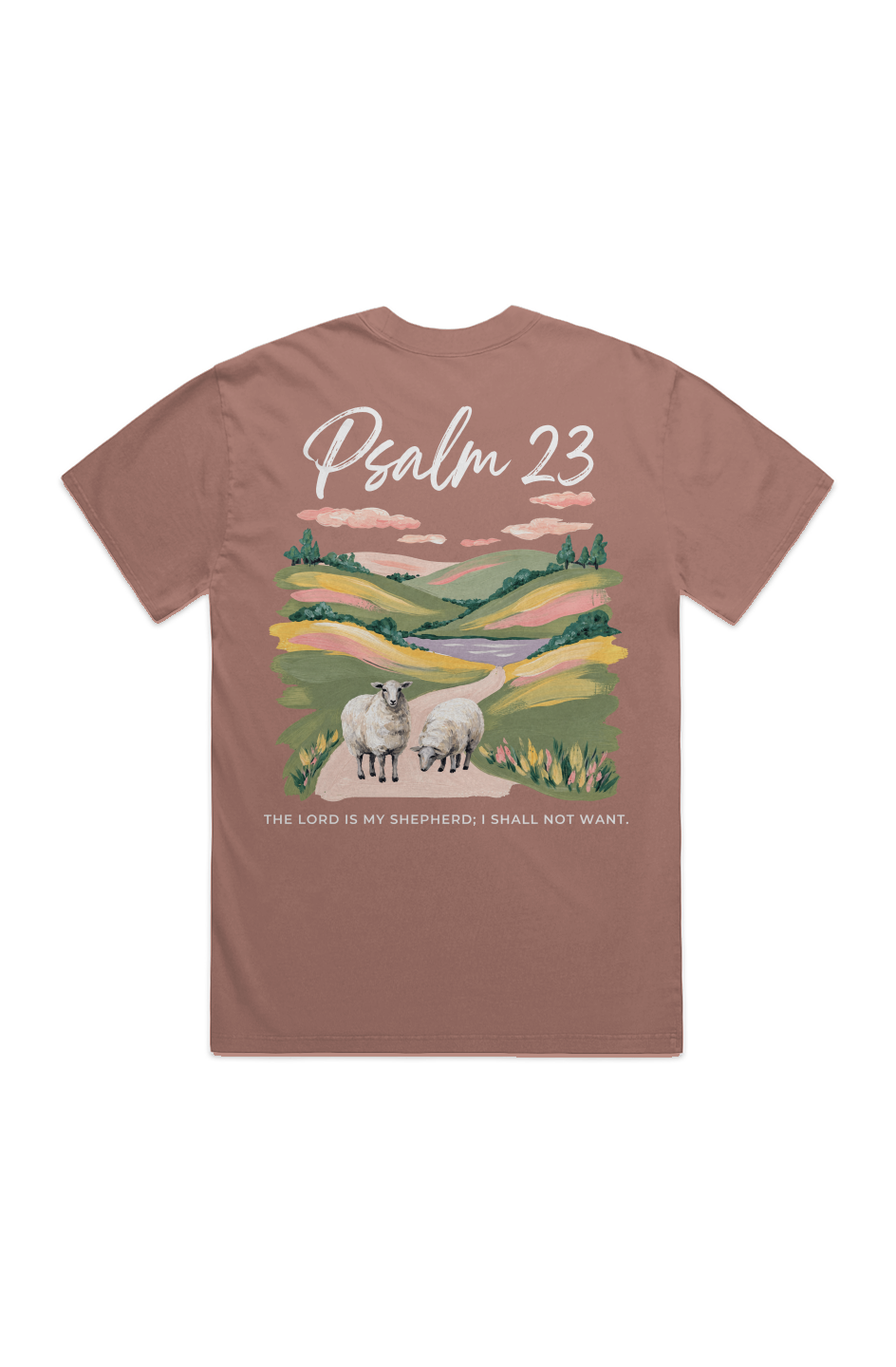 Psalm 23 Oversized Faded Tee The Lord Is My Shepherd