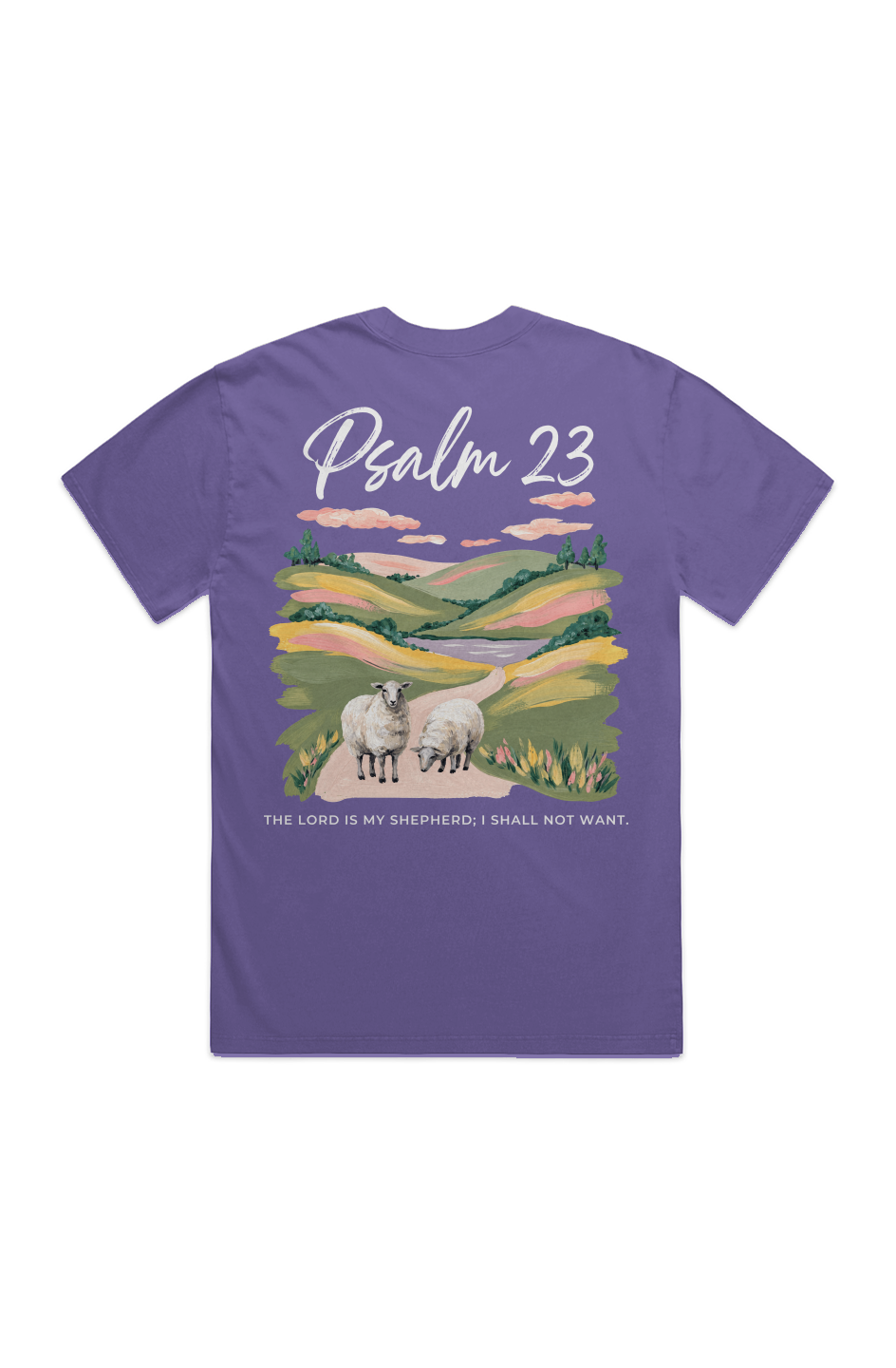 Psalm 23 Oversized Faded Tee The Lord Is My Shepherd