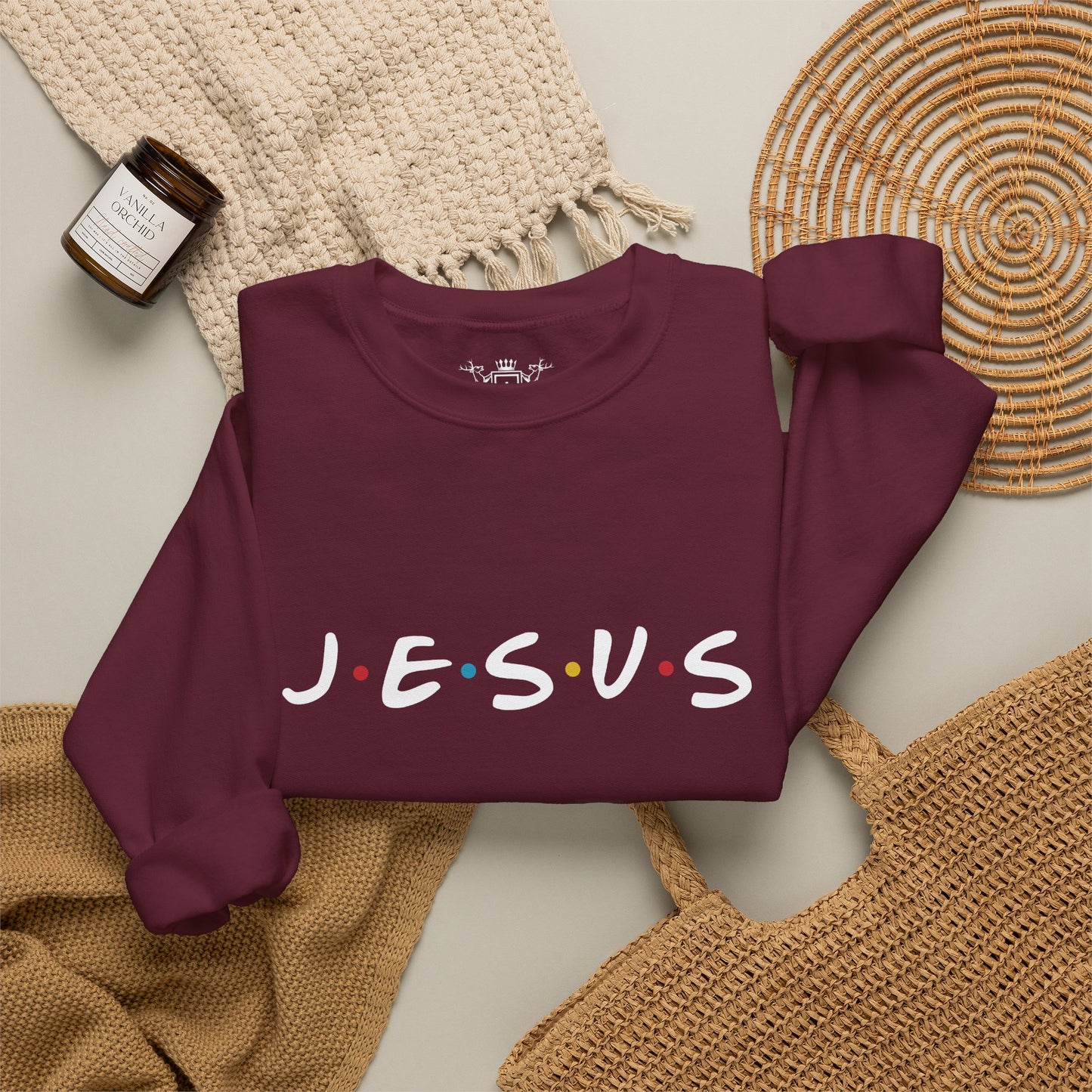 JESUS Crewneck Sweatshirt | Christian Streetwear | Faith Apparel