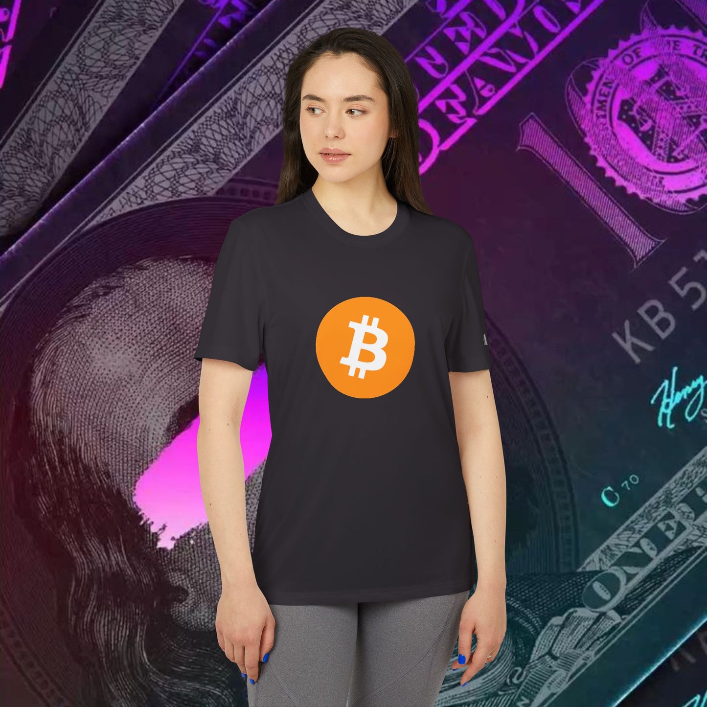 adidas® Unisex Sport T-shirt ( Bitcoin - BTC ) big logo