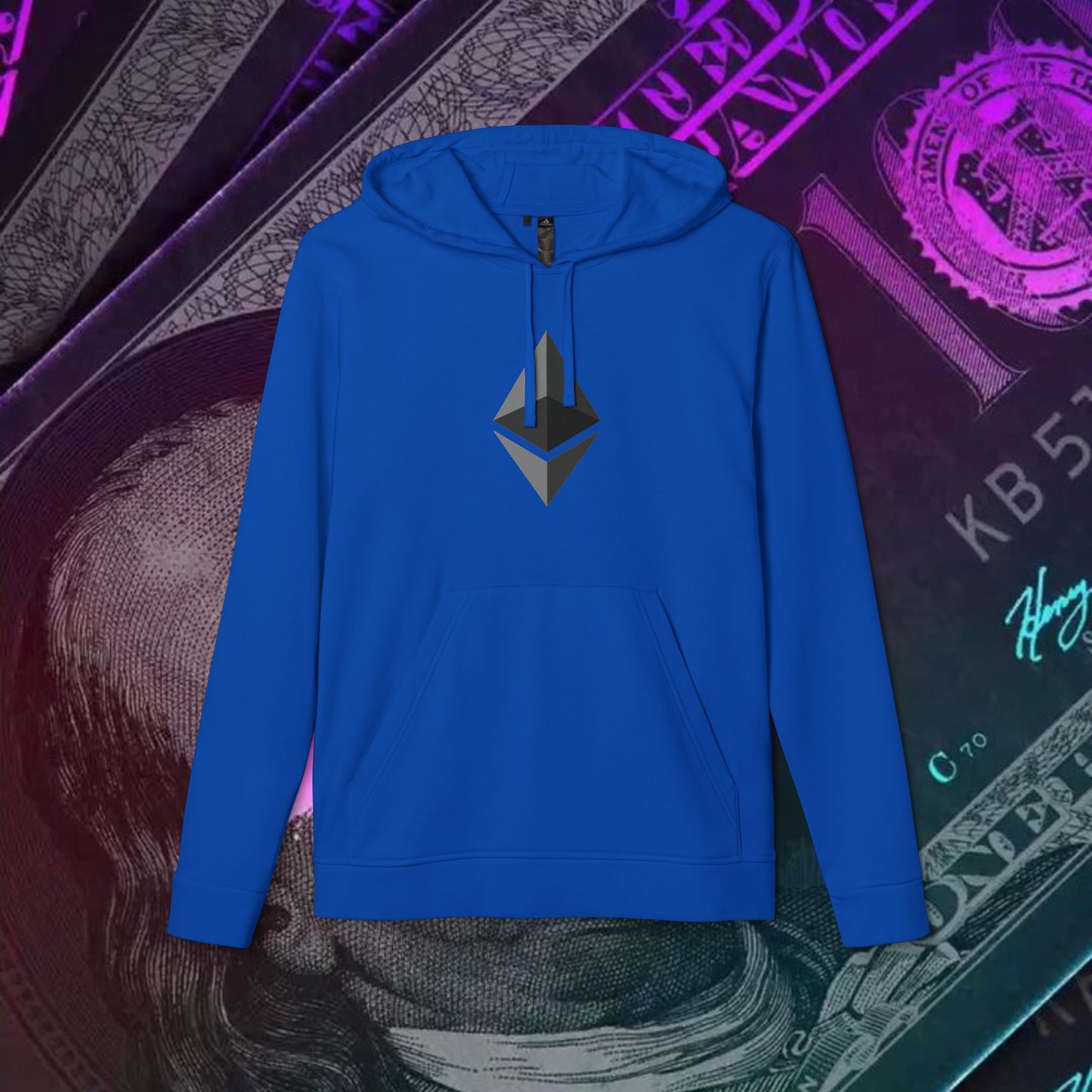 adidas® Unisex Fleece Hoodie ( Ethereum - ETH) big logo