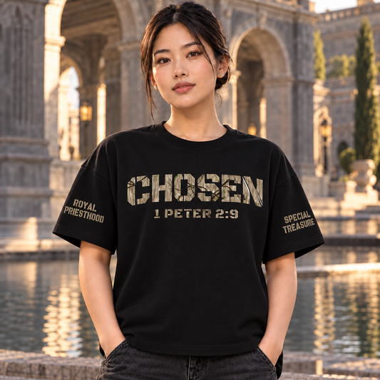 CHOSEN 1 Peter 2 9 Camo Heavy Tee