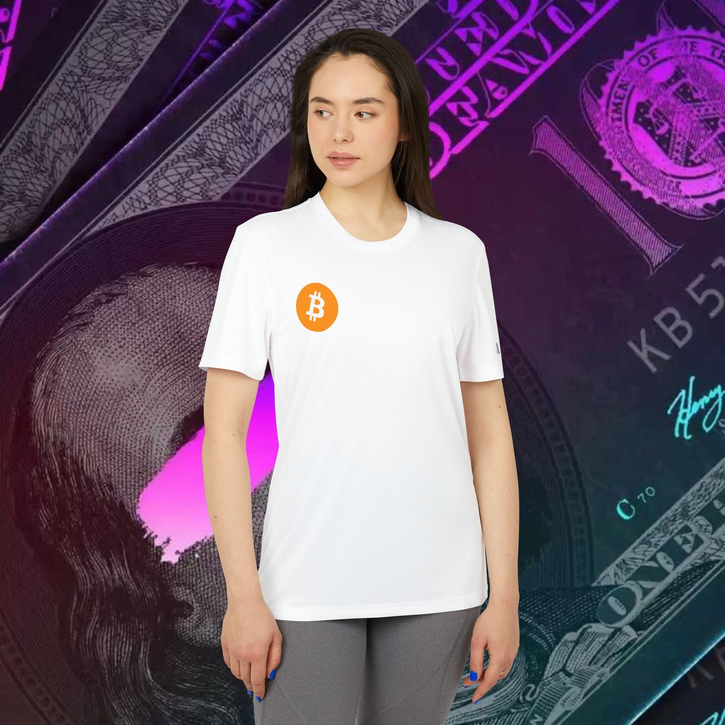 adidas® Unisex Sport T-shirt ( Bitcoin - BTC )