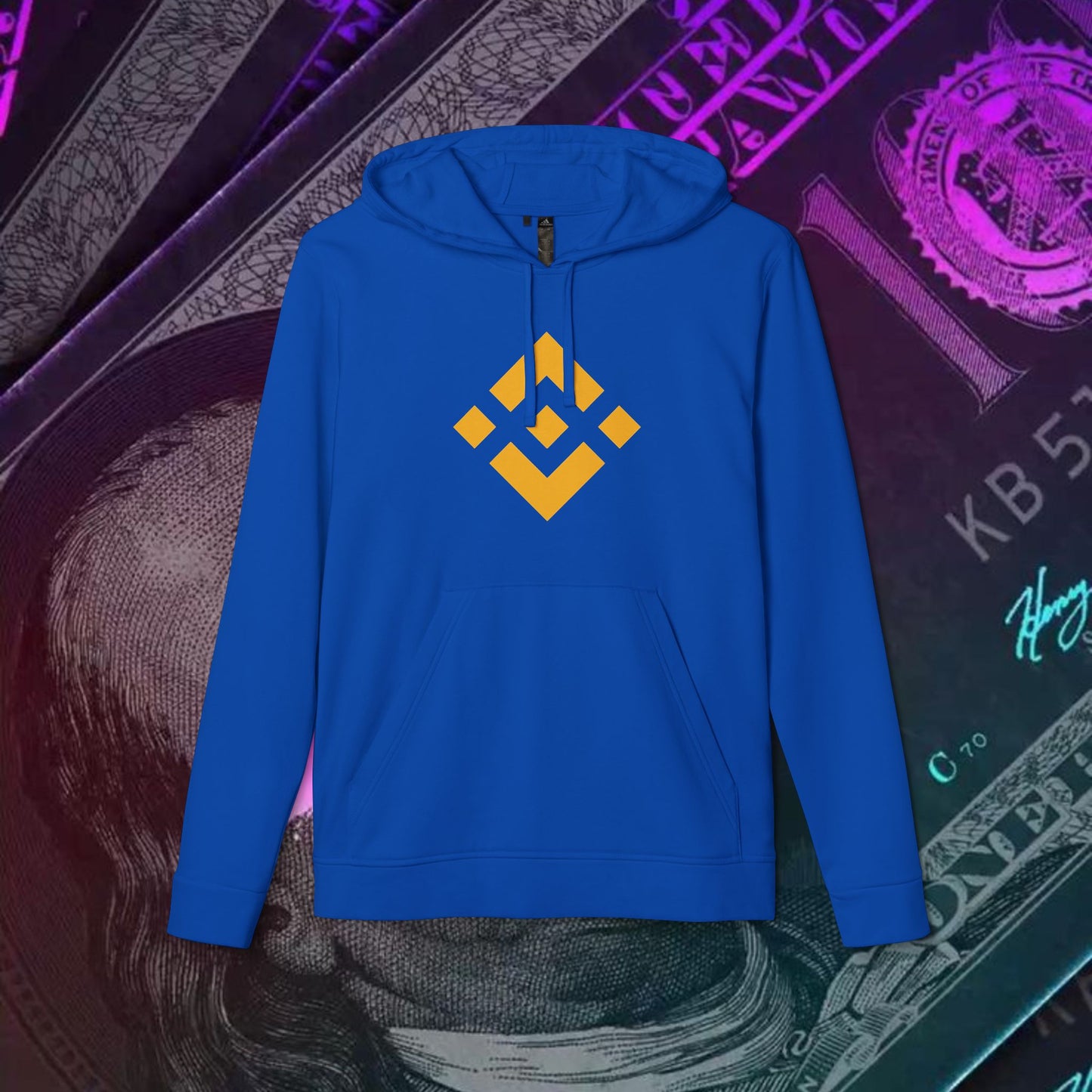 adidas® Unisex Fleece Hoodie (Binance - BNB) big logo