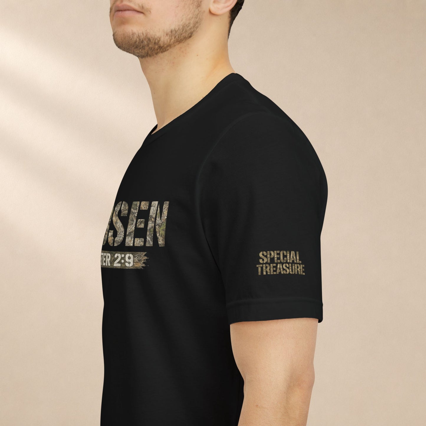 CHOSEN Camo Tee, Royal Priesthood, Special Treasure | 1 Peter 2:9 Christian Apparel